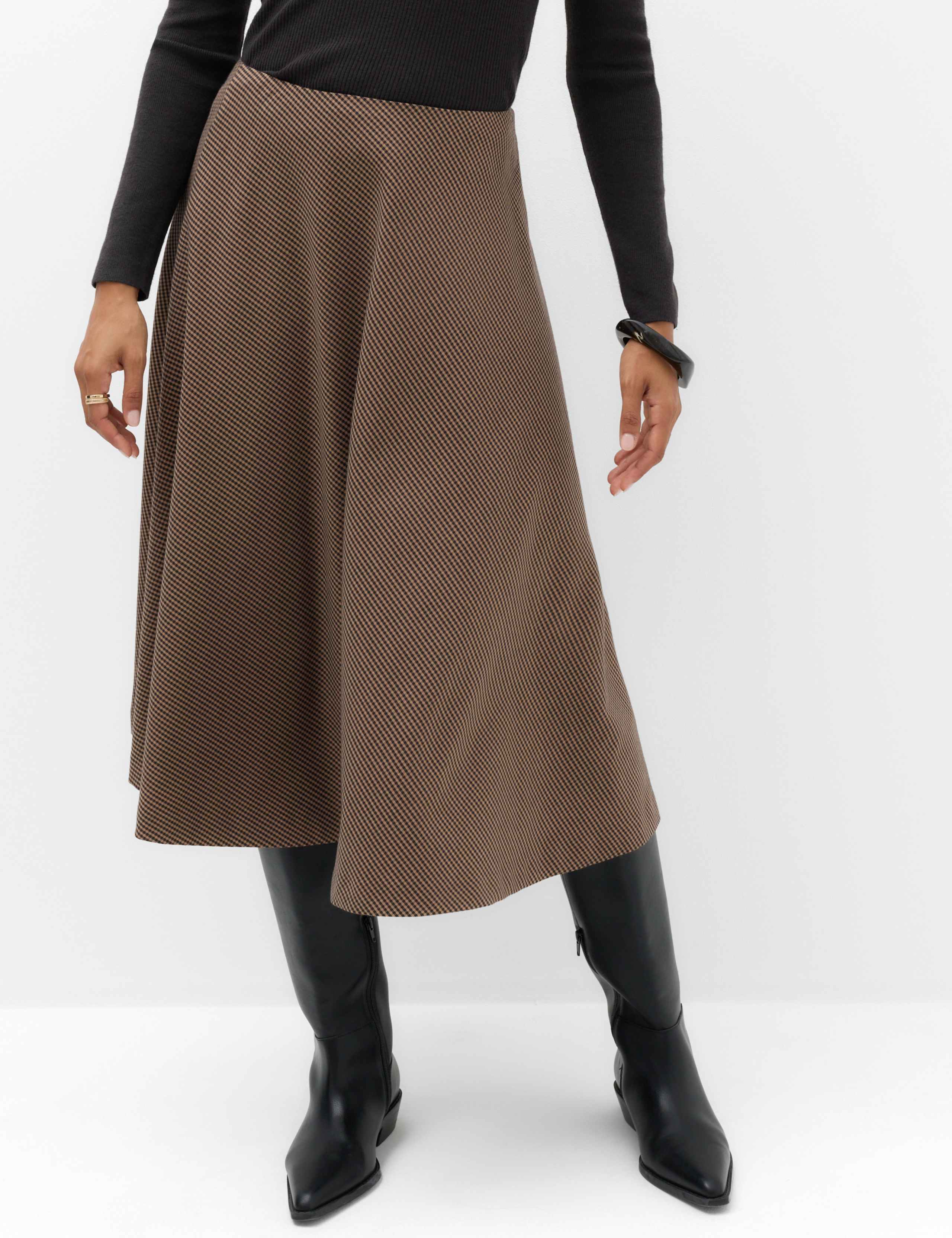 Checked Midi Circle Skirt 5 of 6