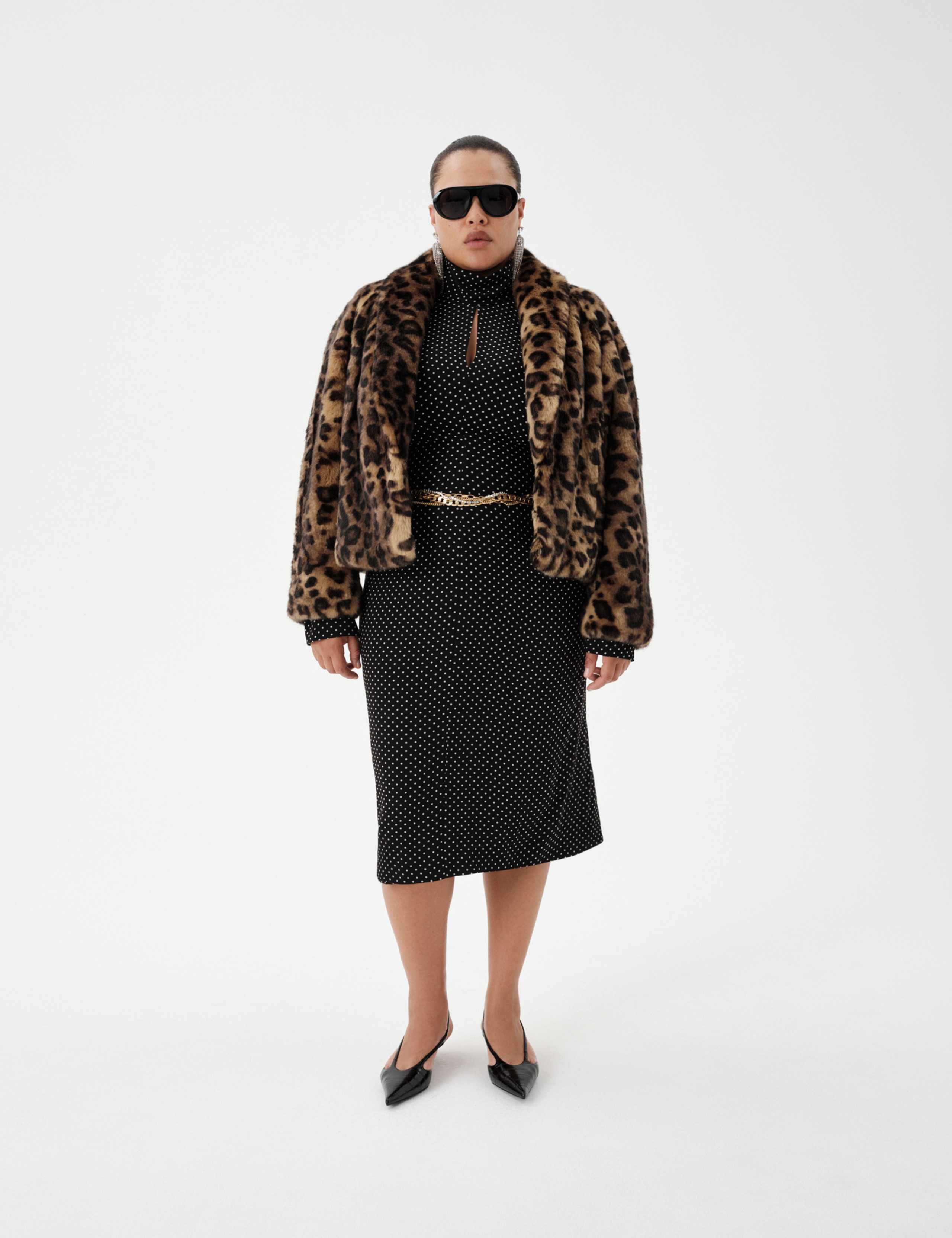 Faux Fur Leopard Print Cropped Jacket 7 of 7