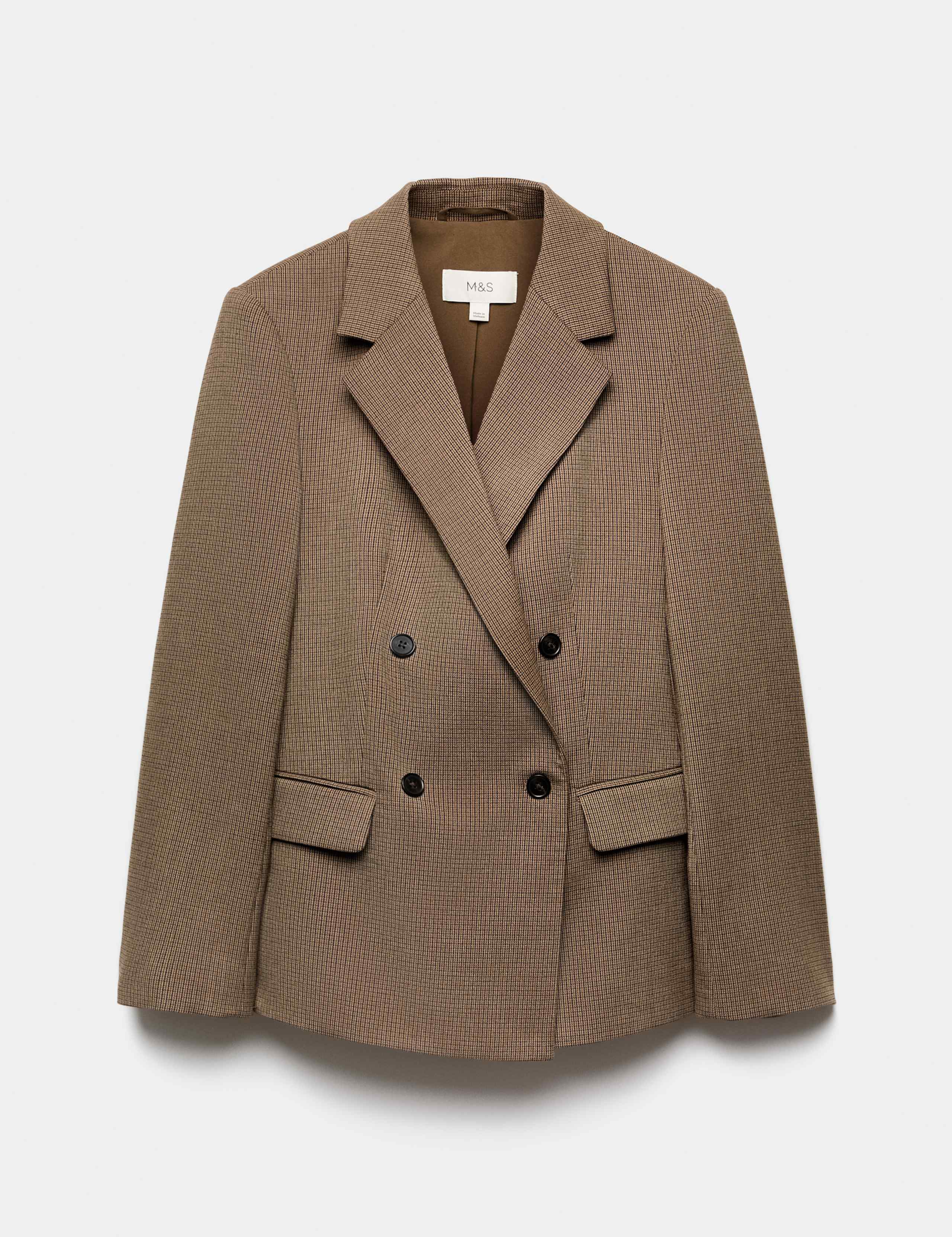 Checked Double Breasted Blazer 2 of 7