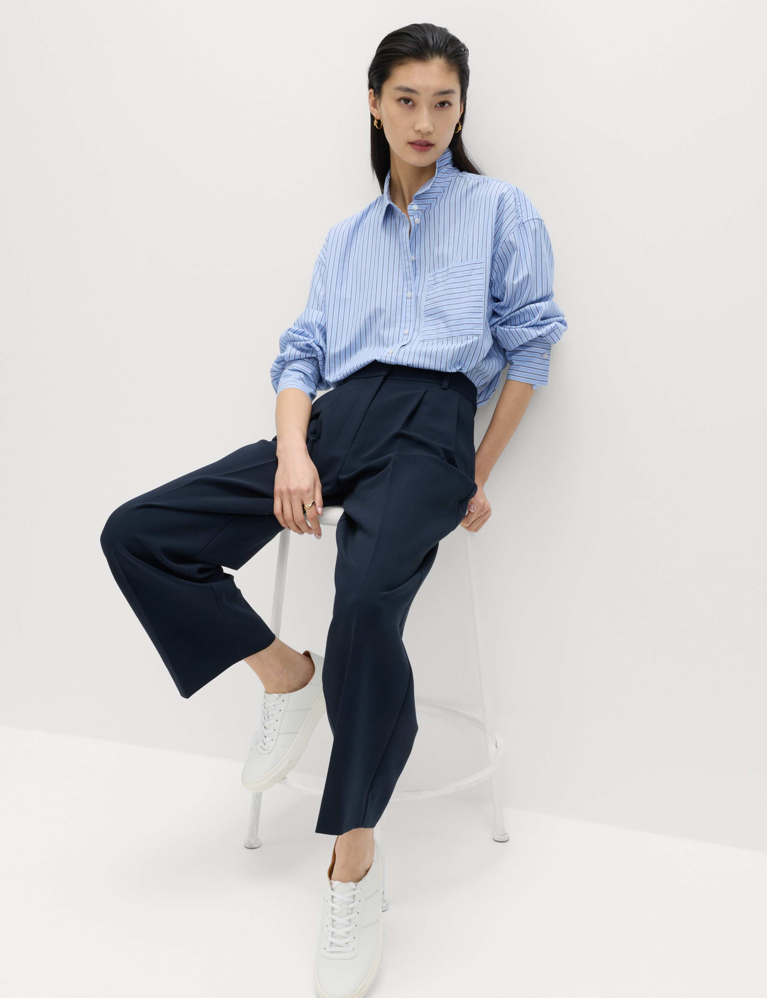 Pleat Front Carrot Leg Trousers 6 of 6