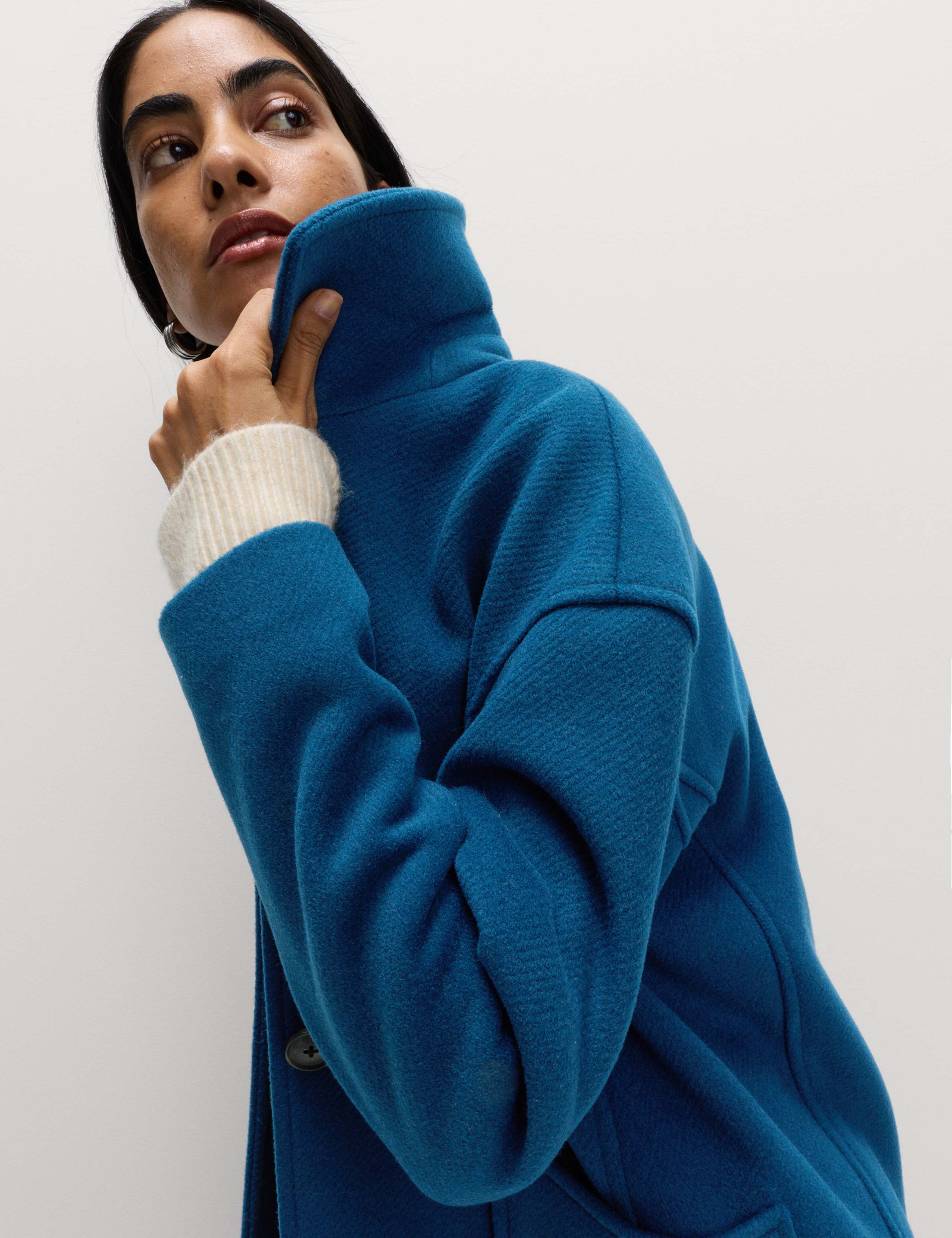 Twill Single Breasted Collared Coat 1 of 8