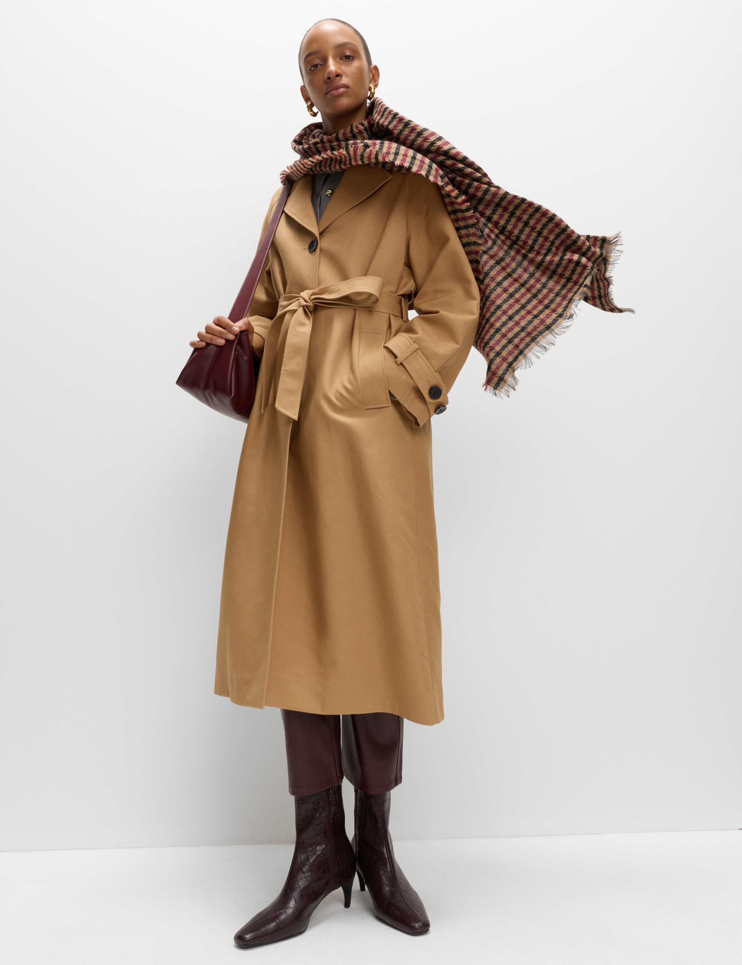 Cotton Rich Belted Longline Trench Coat 6 of 7