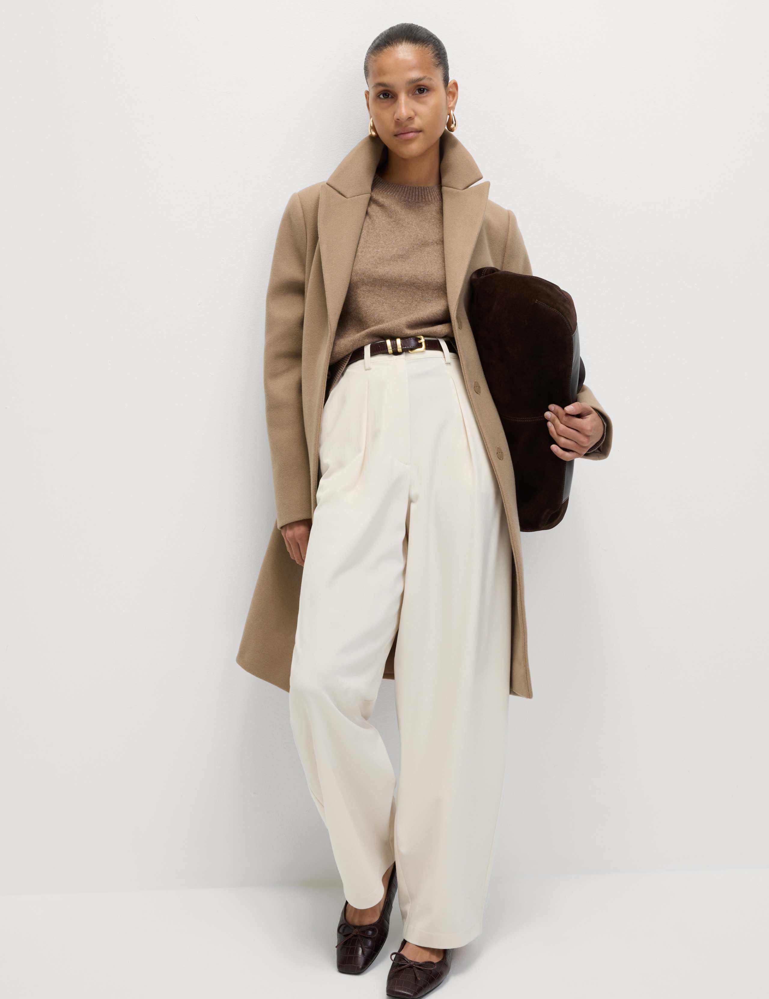 Darted Revere Collar Longline Coat 3 of 7