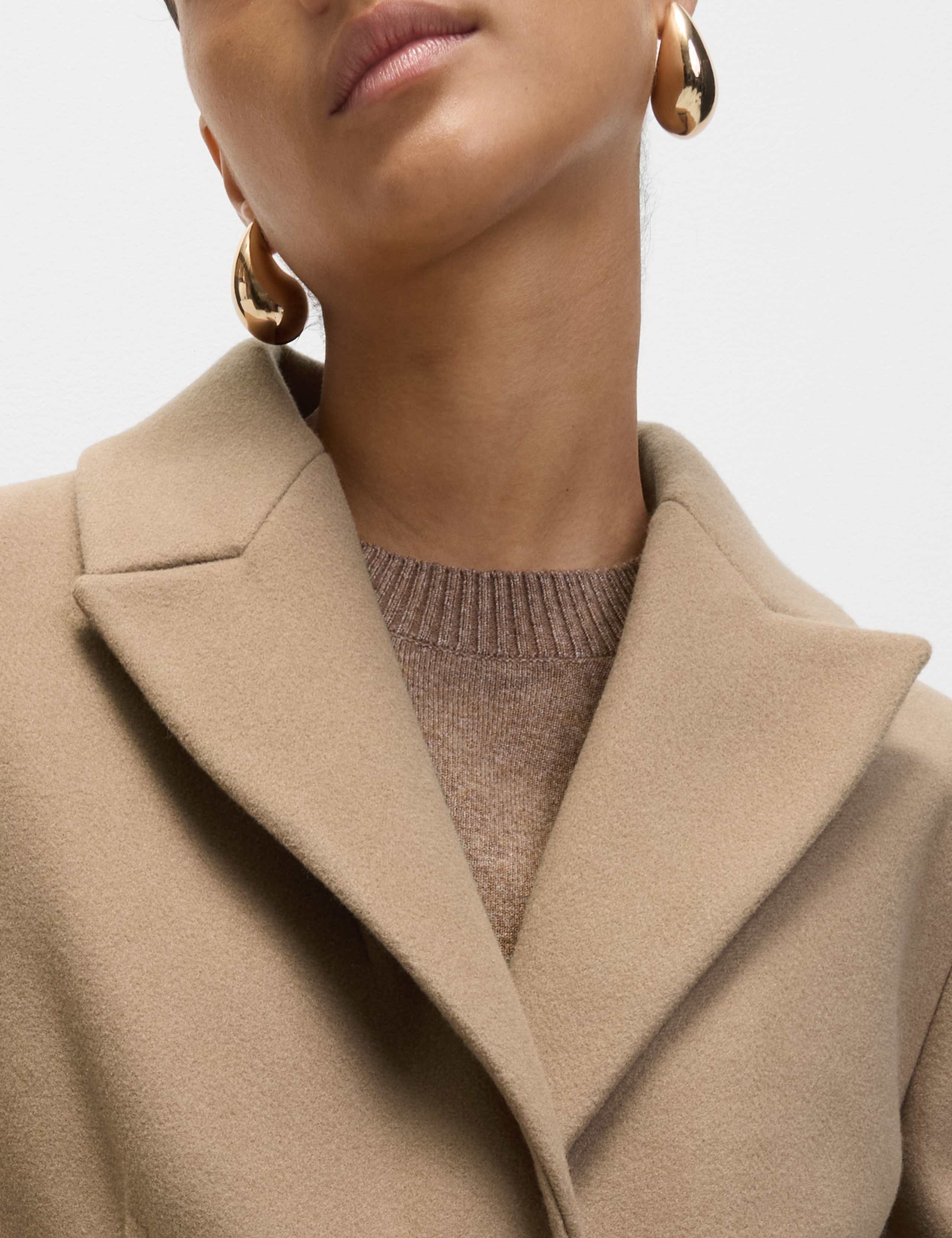 Darted Revere Collar Longline Coat 4 of 7