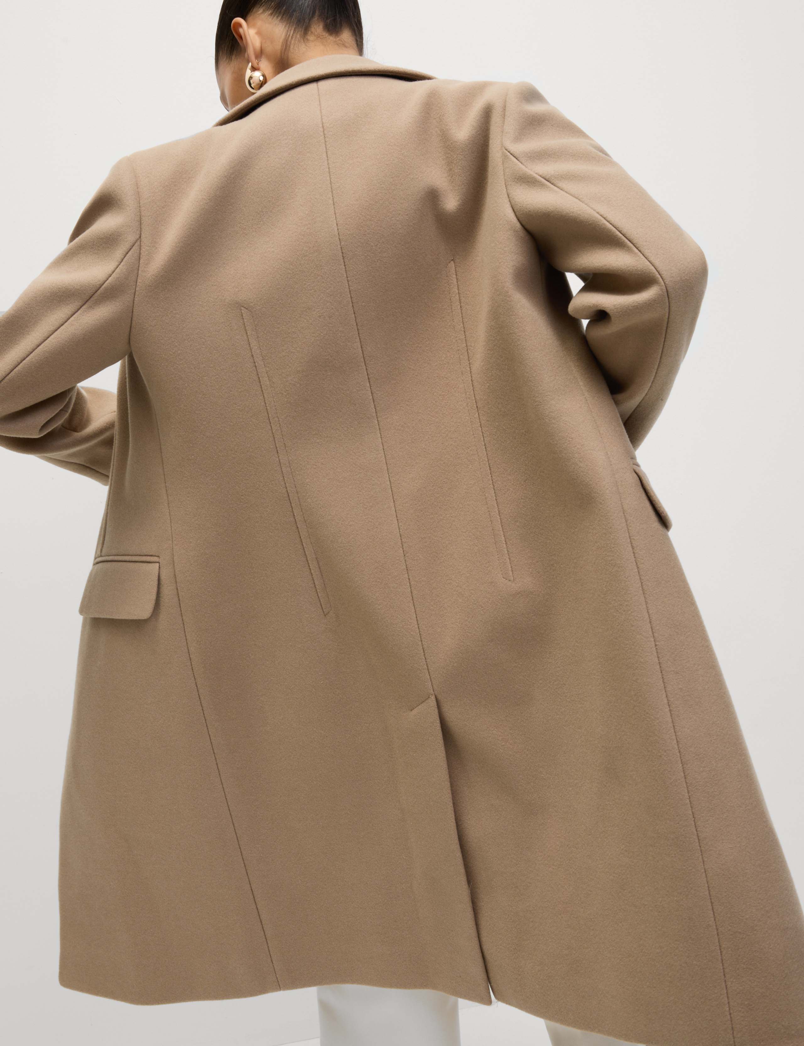 Darted Revere Collar Longline Coat 5 of 7
