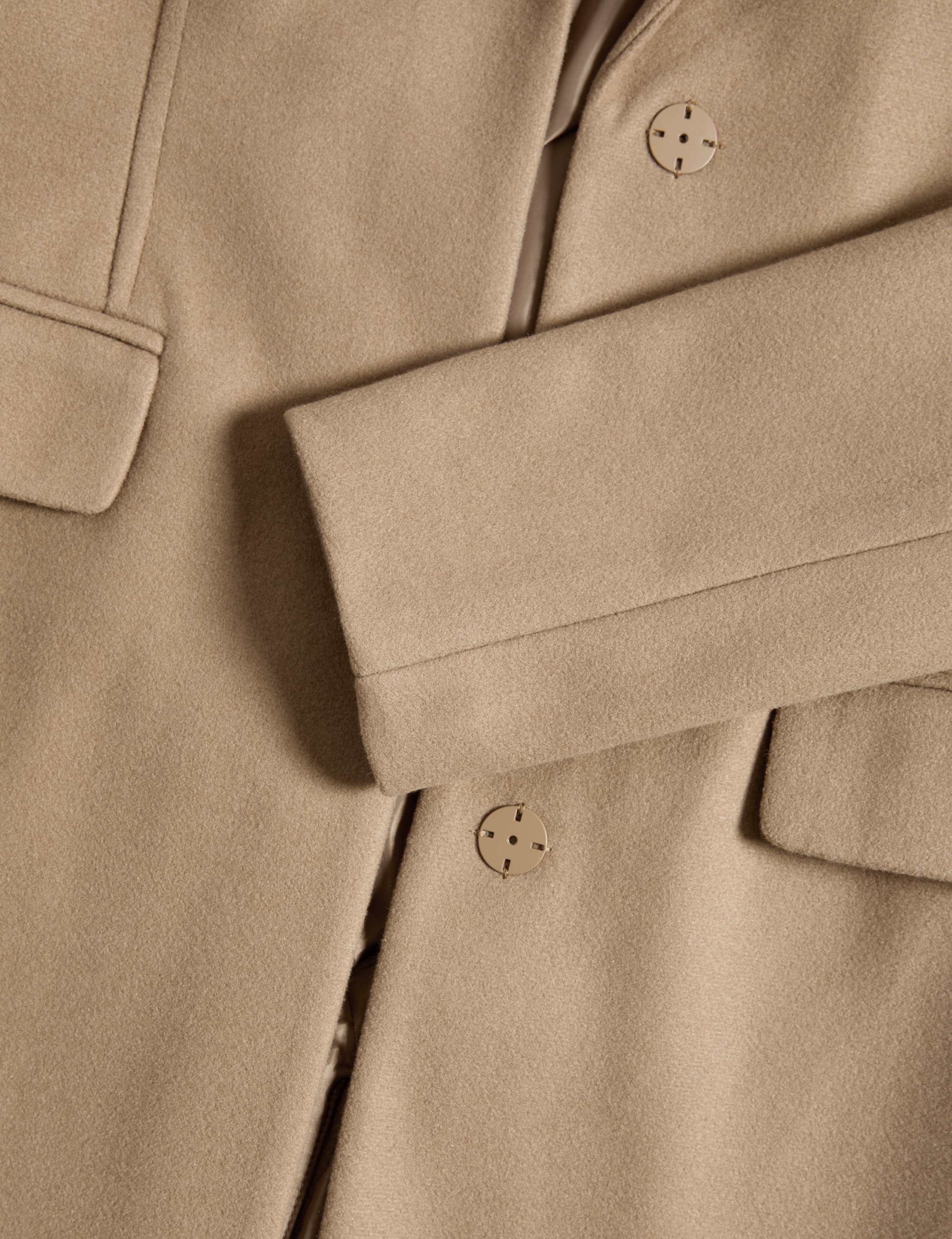Darted Revere Collar Longline Coat 7 of 7