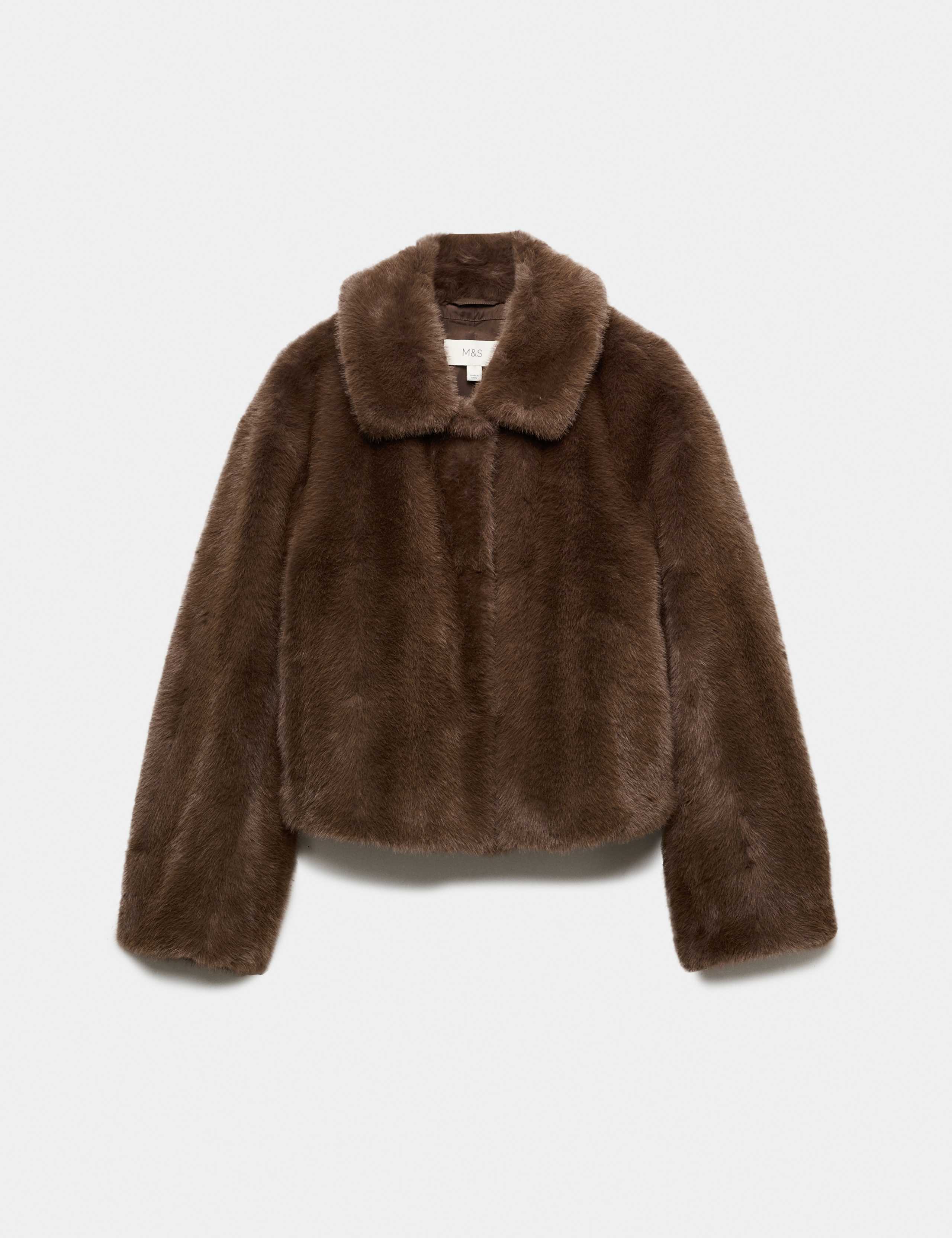 Faux Fur Collared Short Jacket 2 of 7