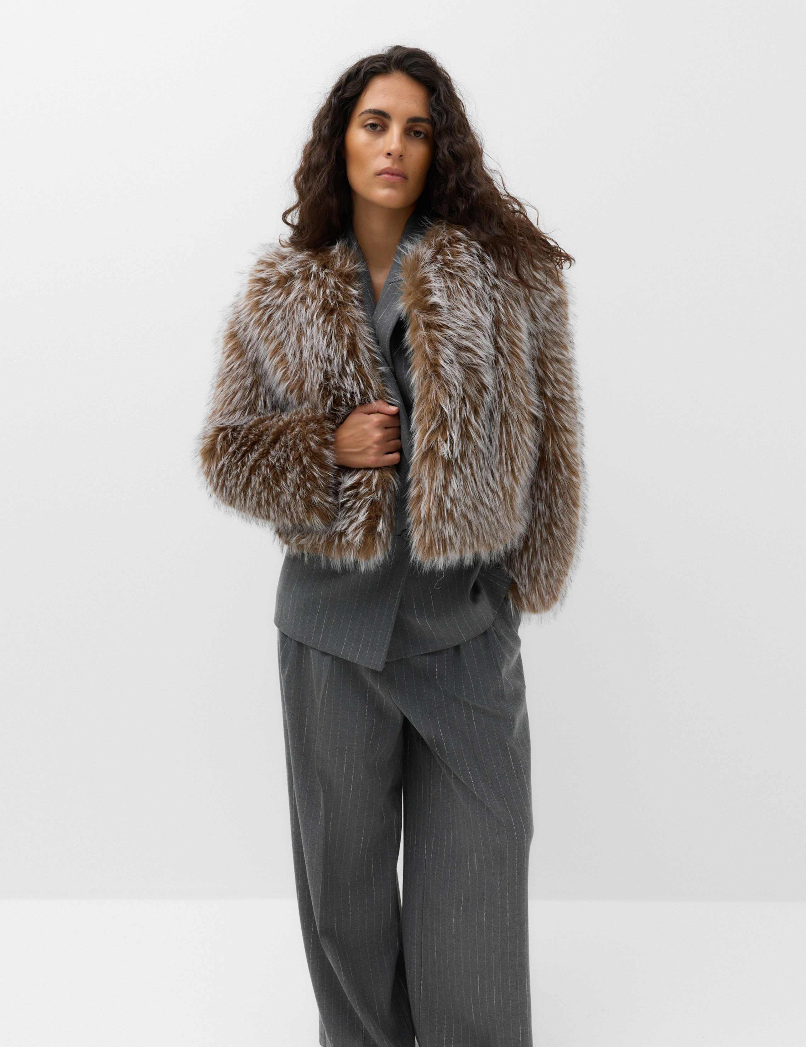 Faux Fur Tipped Short Jacket 3 of 6