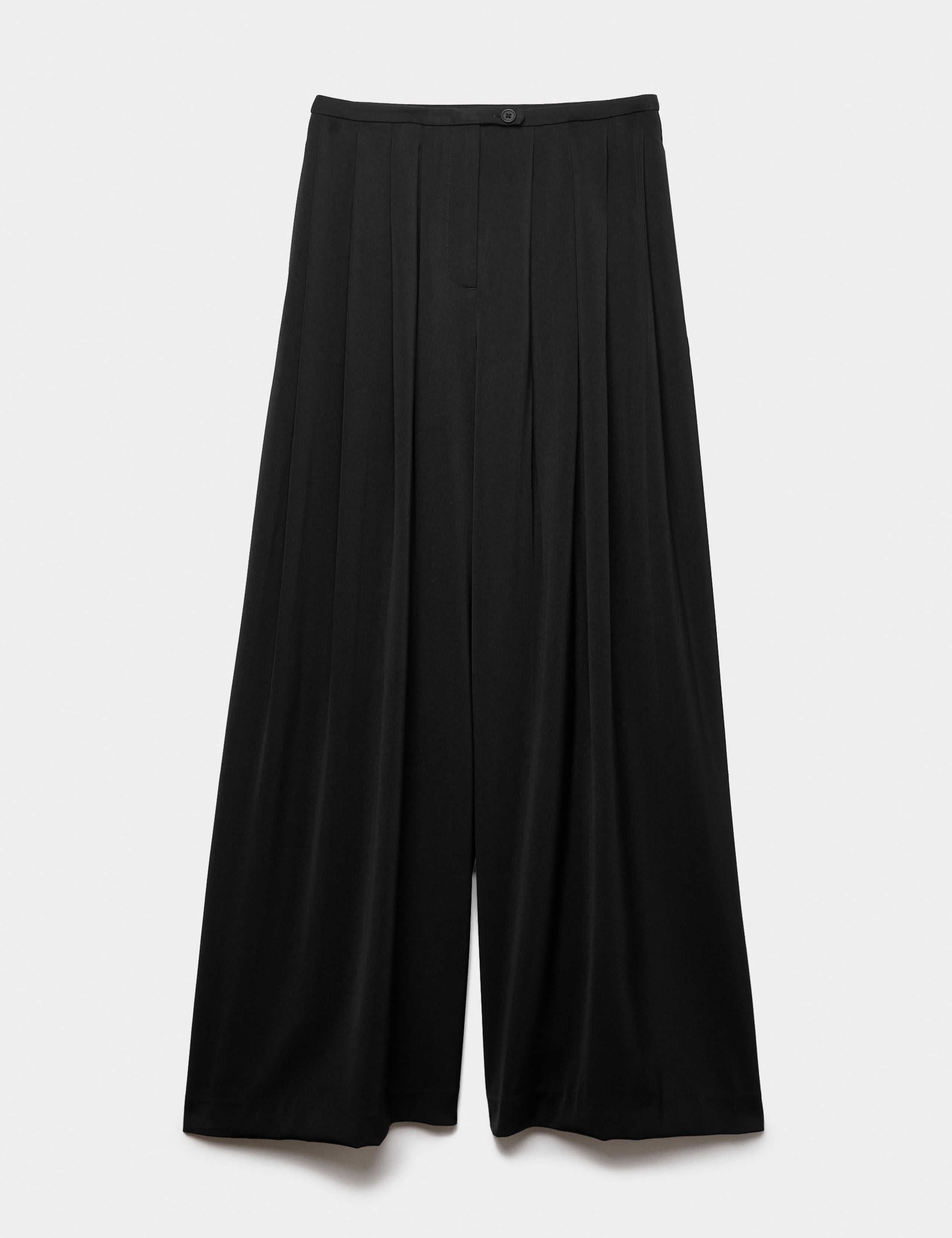 Satin Twill Triple Pleat Palazzo Trousers 2 of 6