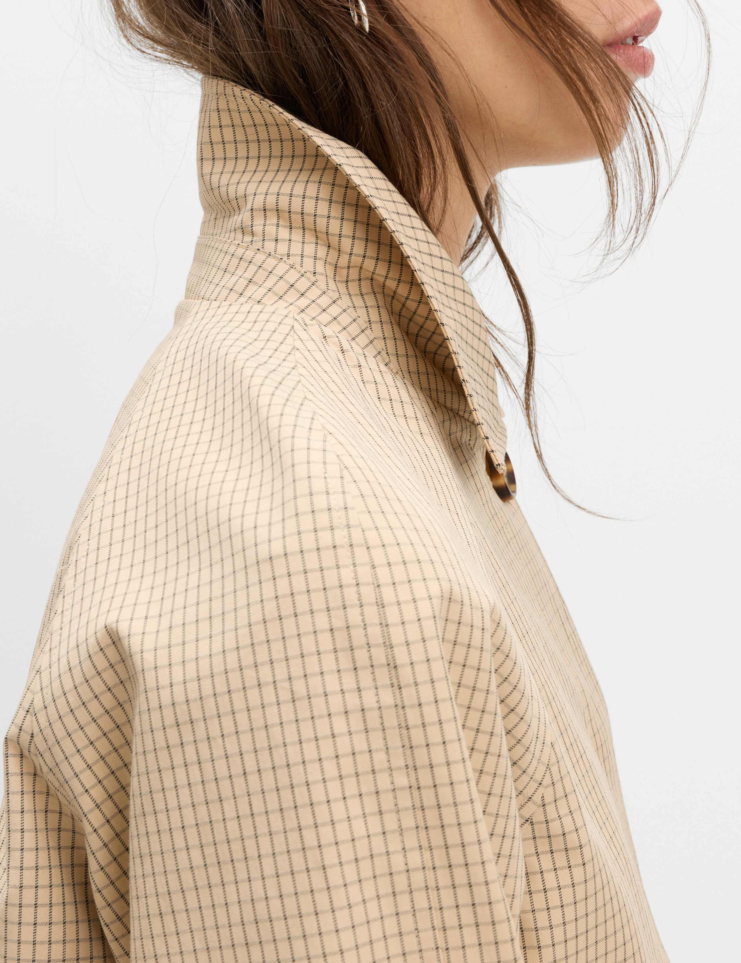 Gingham Button Through Short Jacket 3 of 7