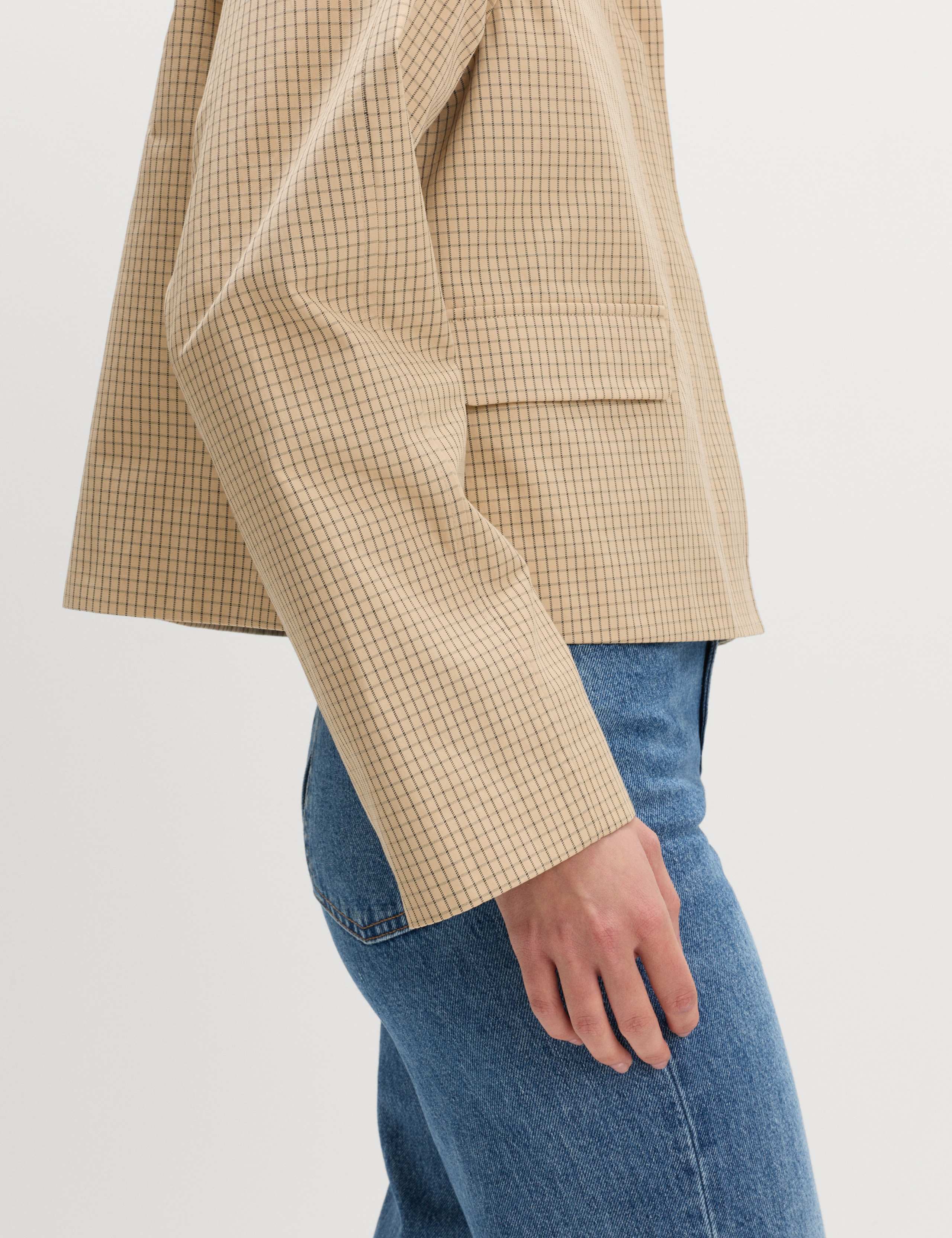 Gingham Button Through Short Jacket 5 of 7