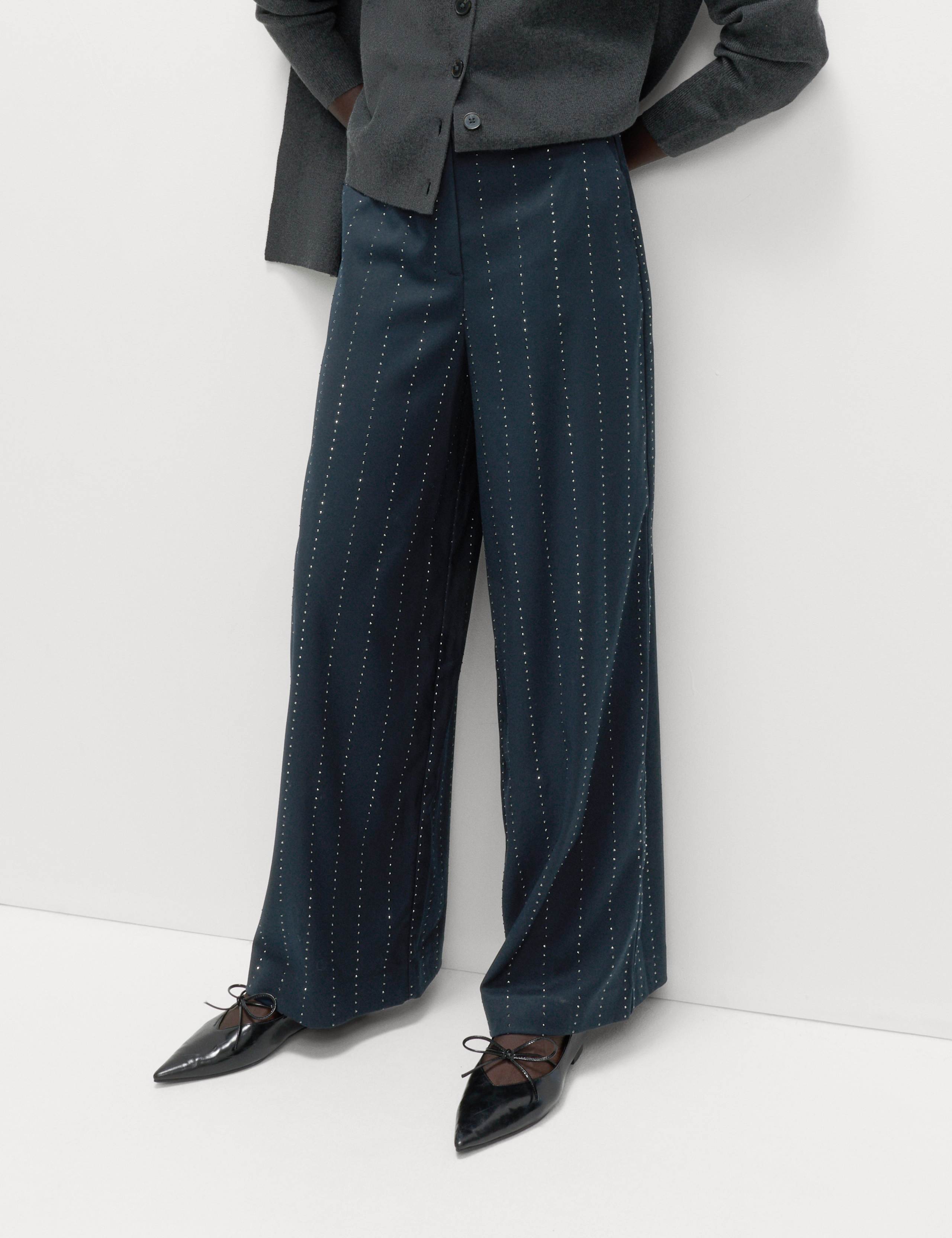 Striped Studded Straight Leg Trousers 3 of 6