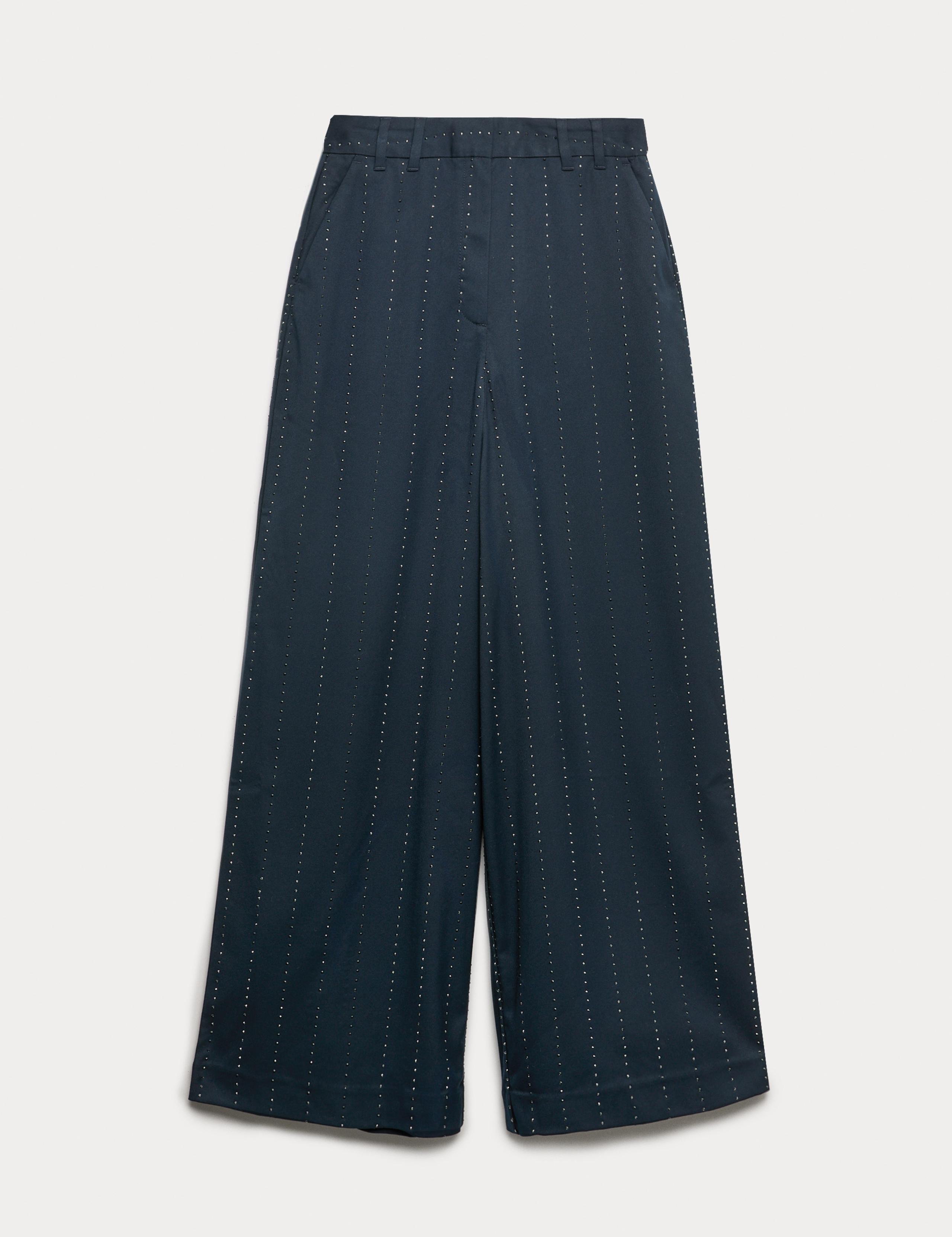 Striped Studded Straight Leg Trousers 2 of 6