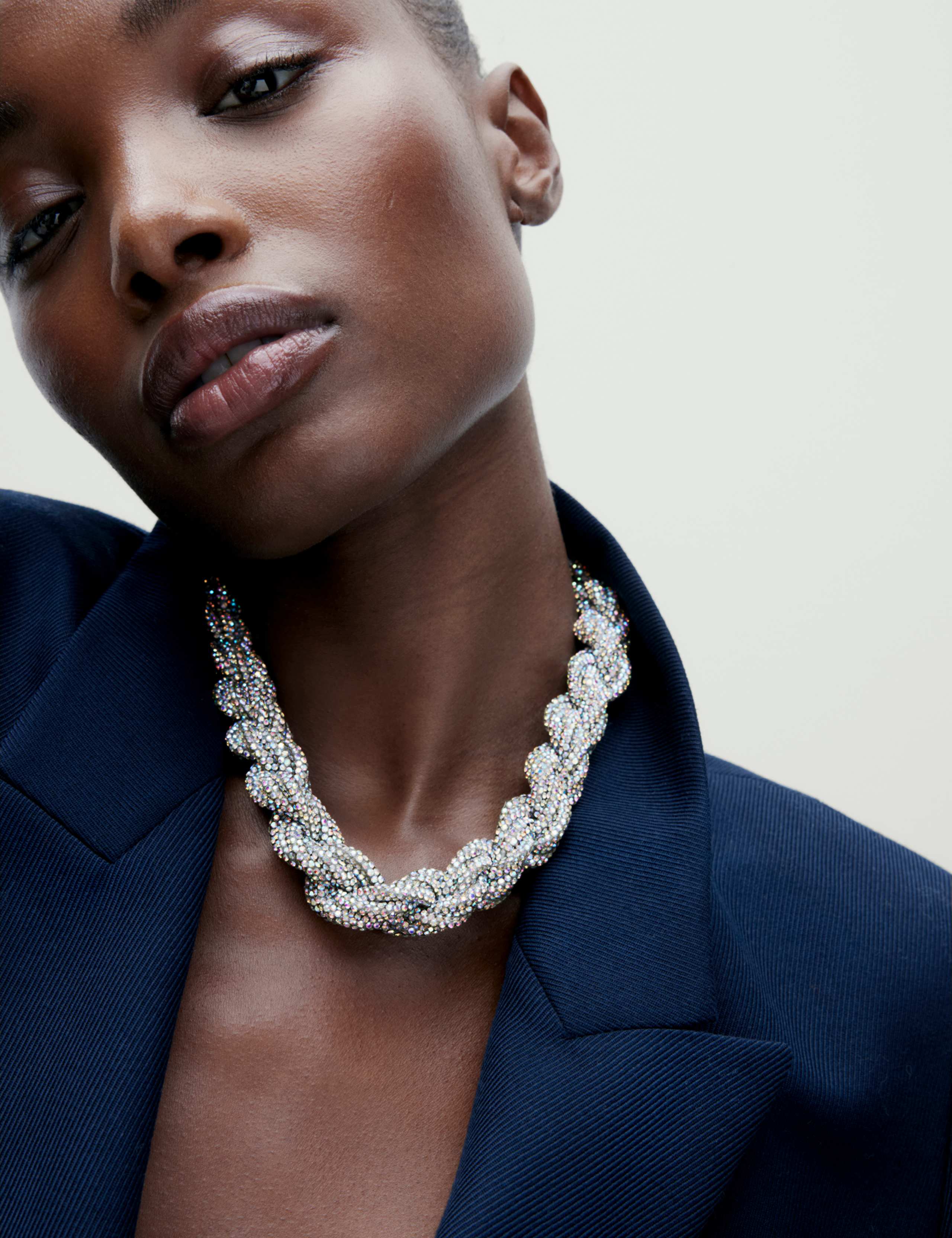 Statement Crystal Rope Necklace 1 of 3