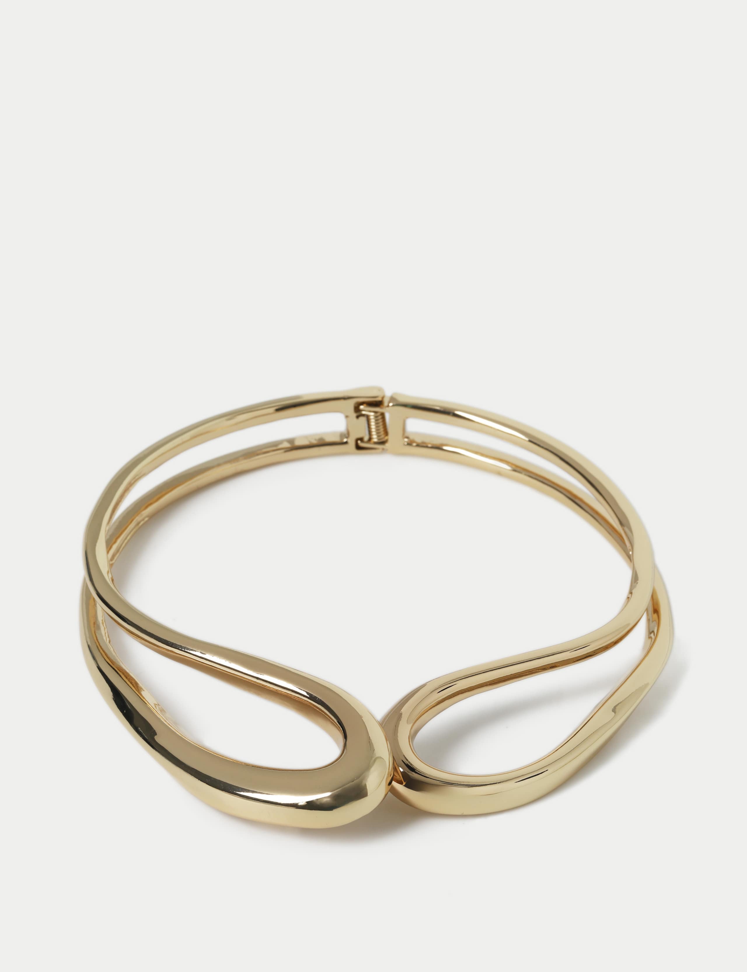 Gold Tone Open Torc Necklace 2 of 2