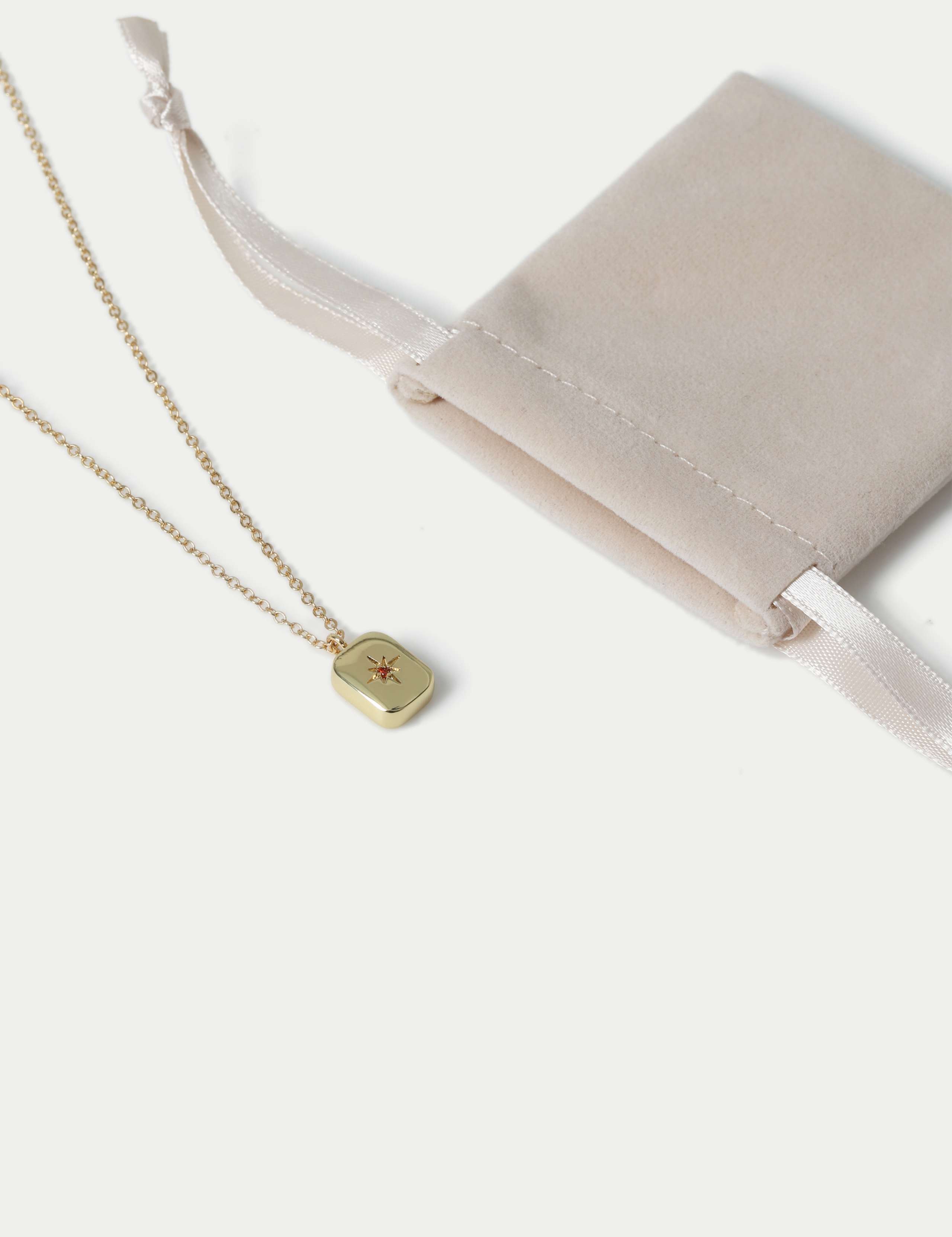 14ct Gold Plated January Birthstone Necklace 2 of 2