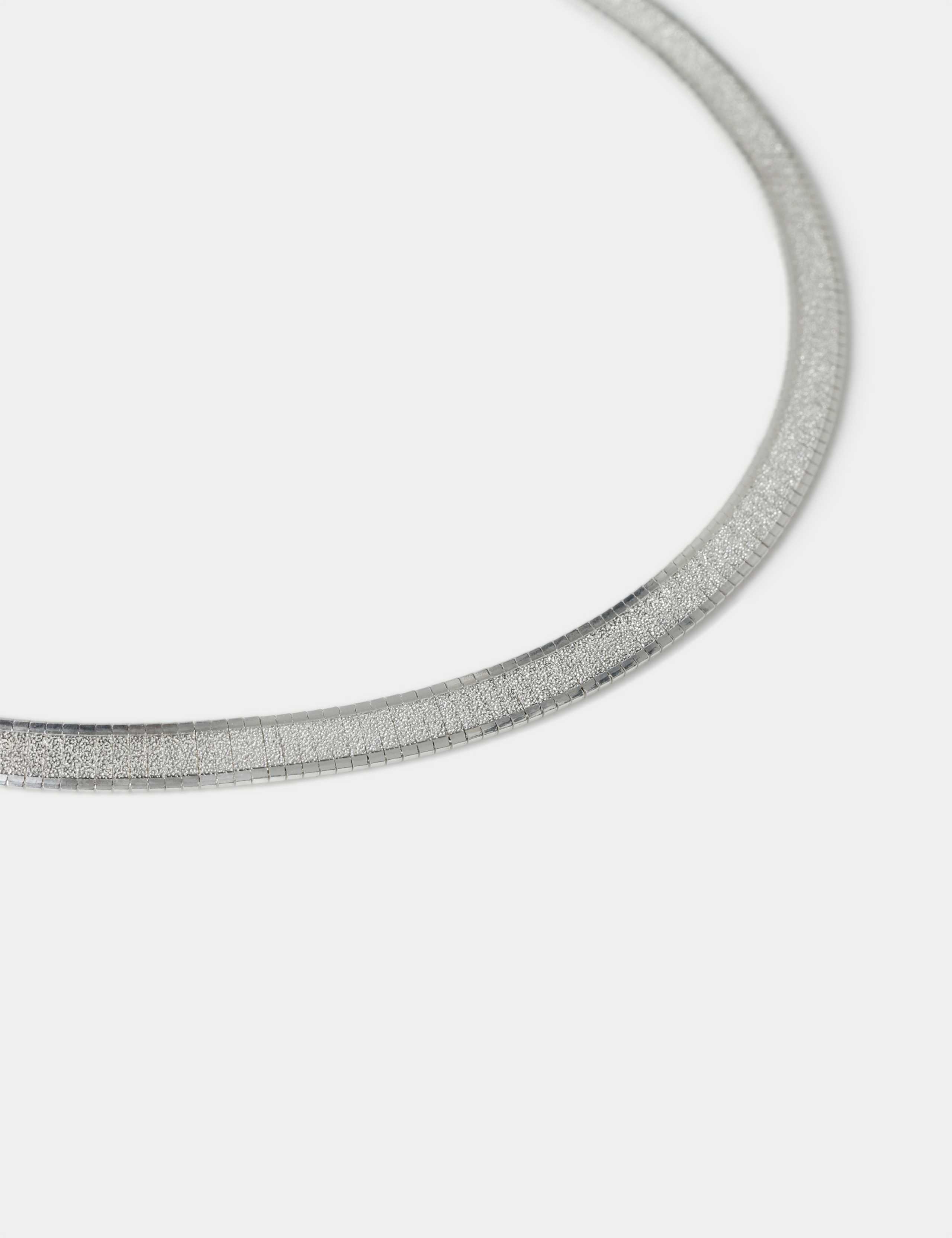 925 Sterling Silver Flat Chain Necklace 2 of 2