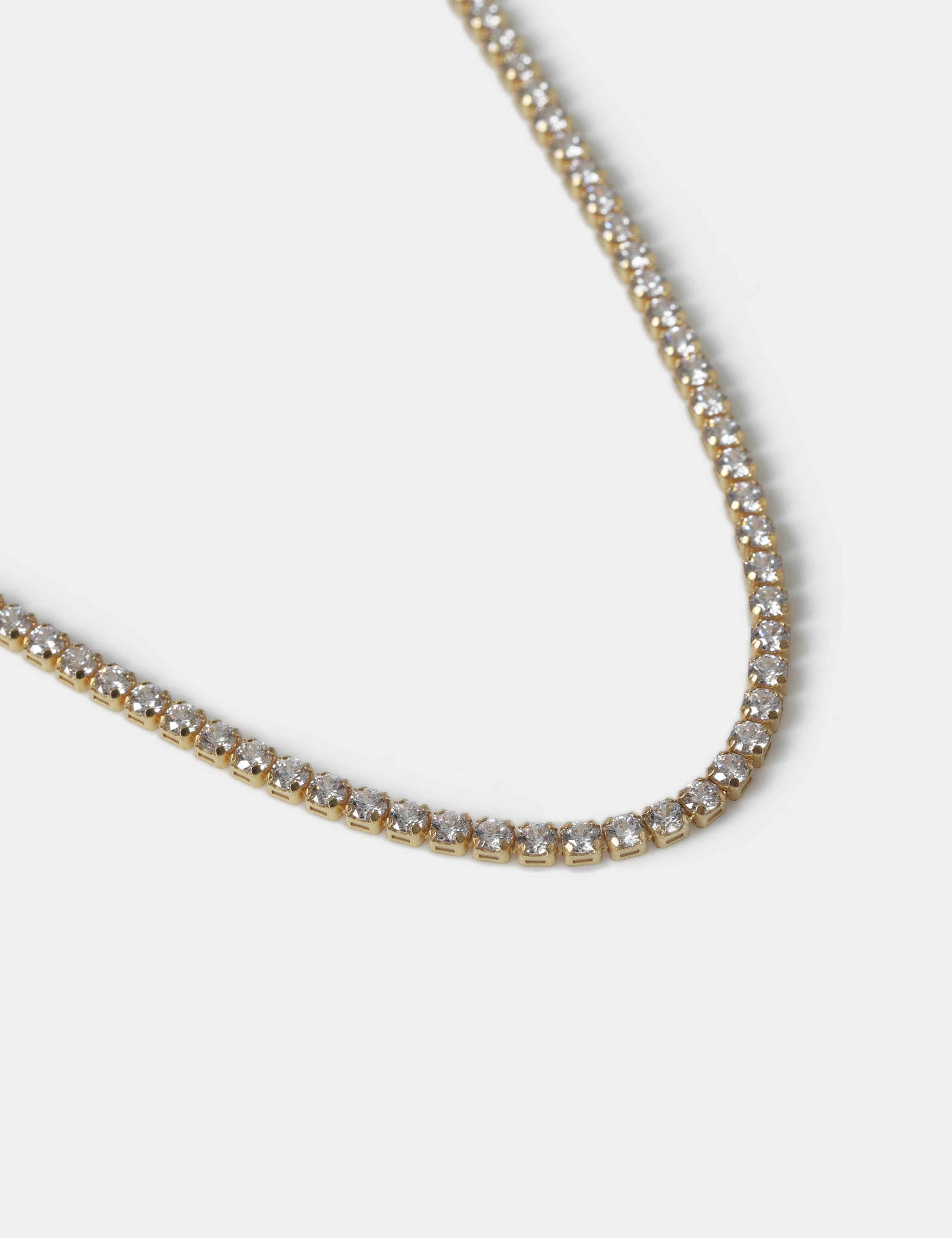 925 Sterling Silver Cubic Zirconia Tennis Necklace 2 of 2