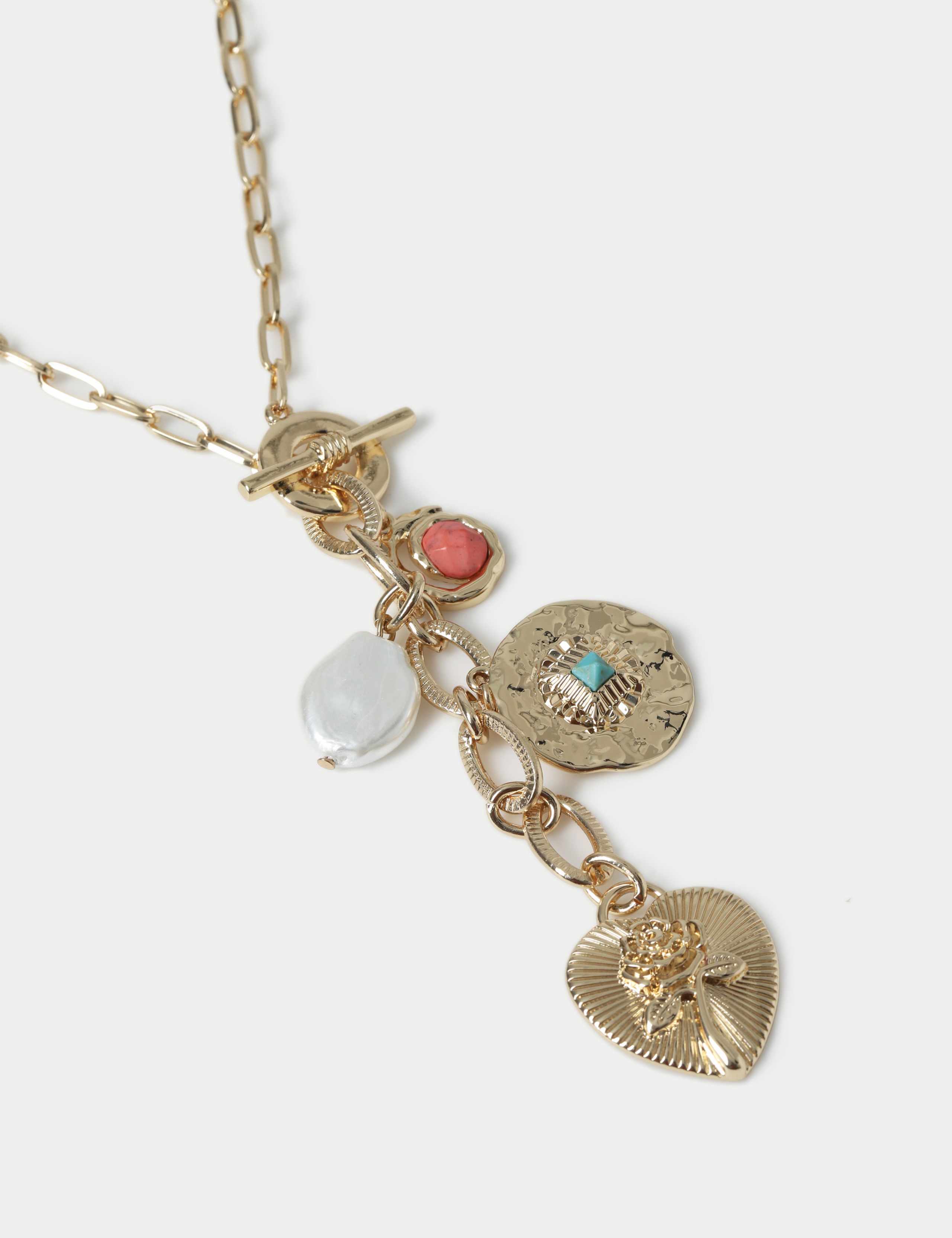 Eclectic Stone and Pearl Drop Neckwear 2 of 2