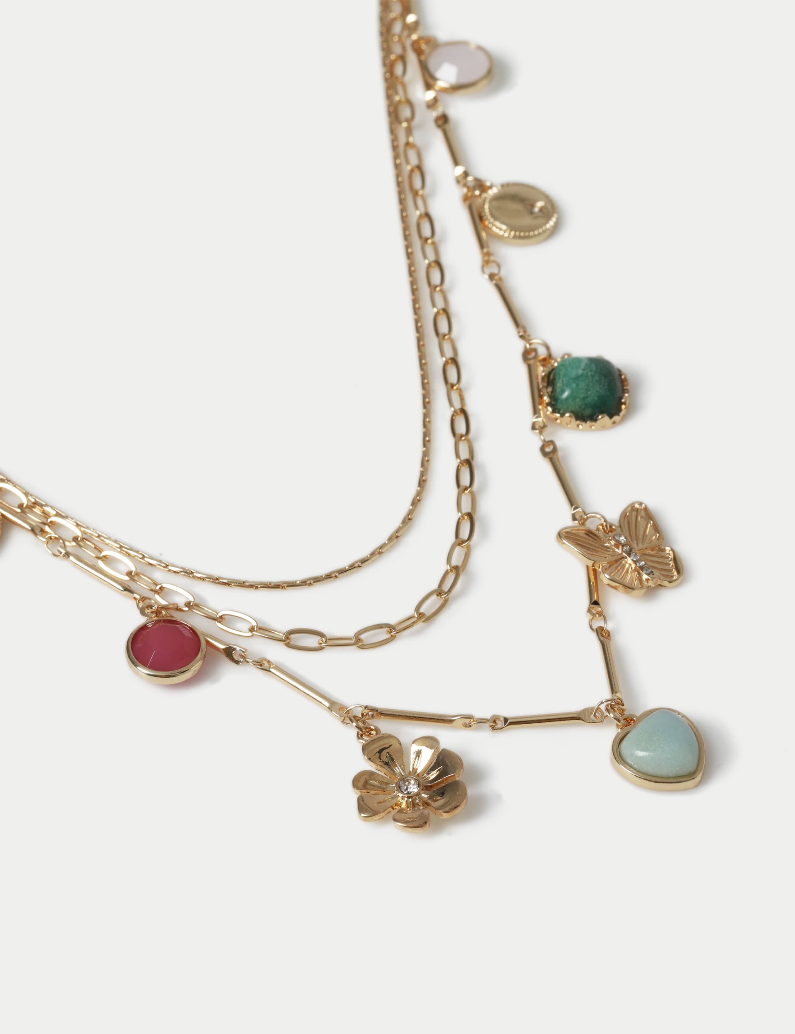 Multi Real Stone Layering Necklace 2 of 2