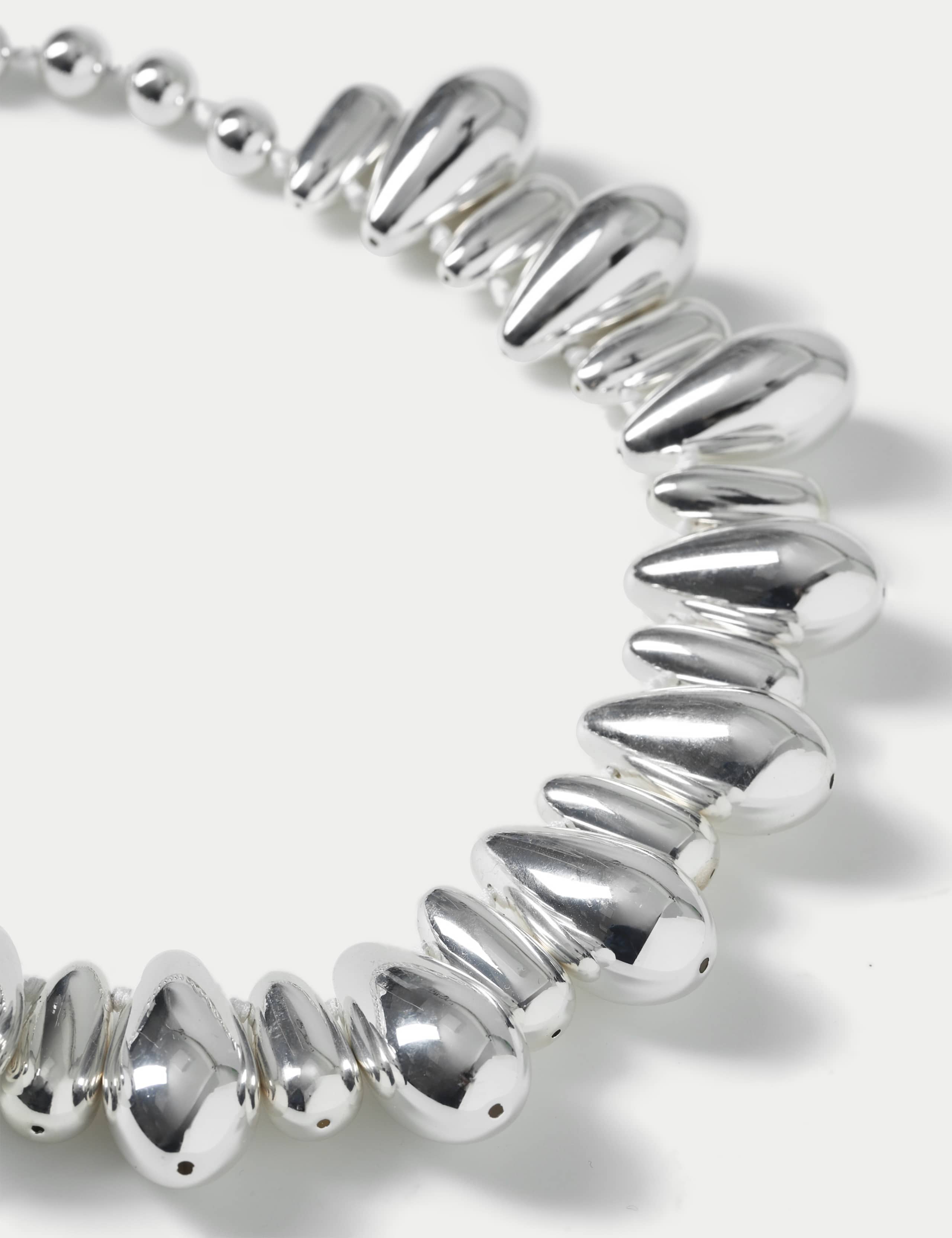 Silver Tone Tear Pebble Neckwear 2 of 2