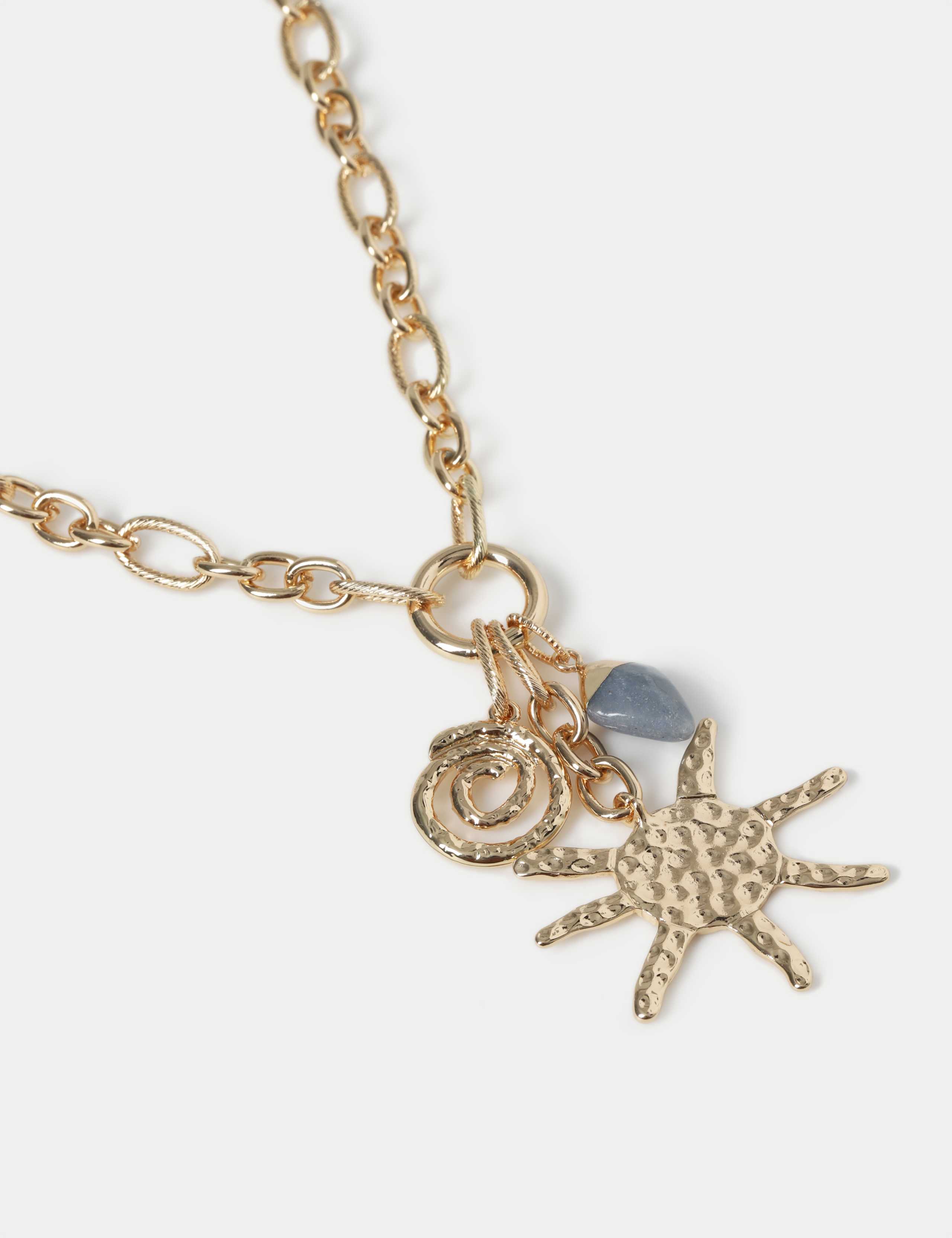 Chain and Sun Pendant Necklace 2 of 2