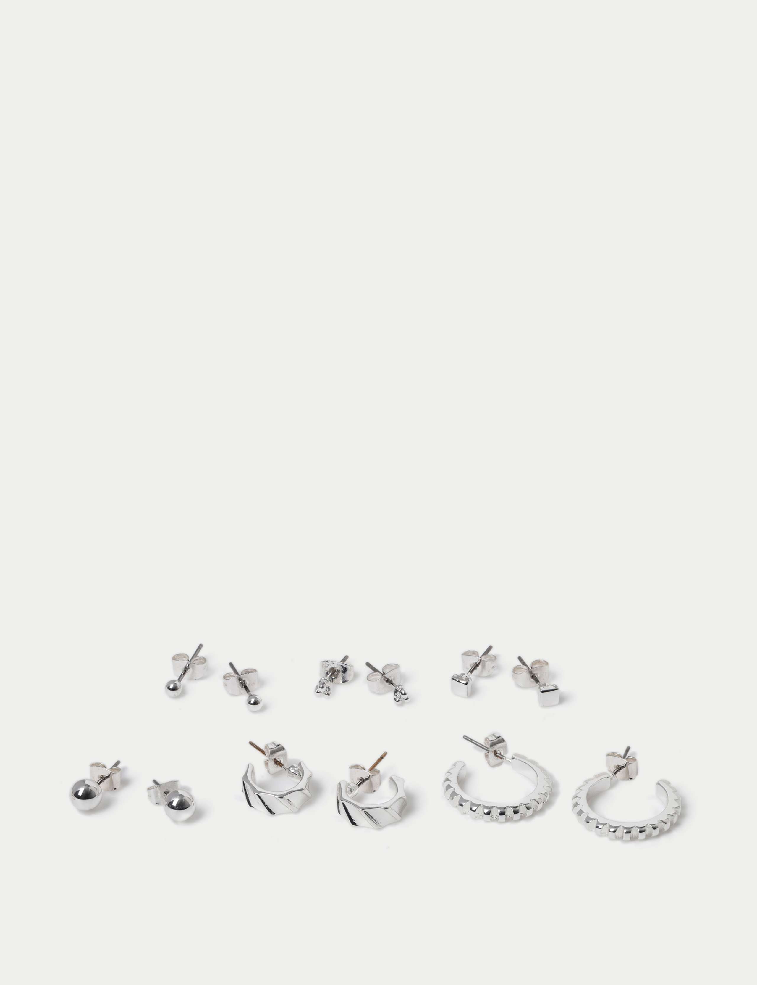 Silver Tone Earring Set 2 of 2