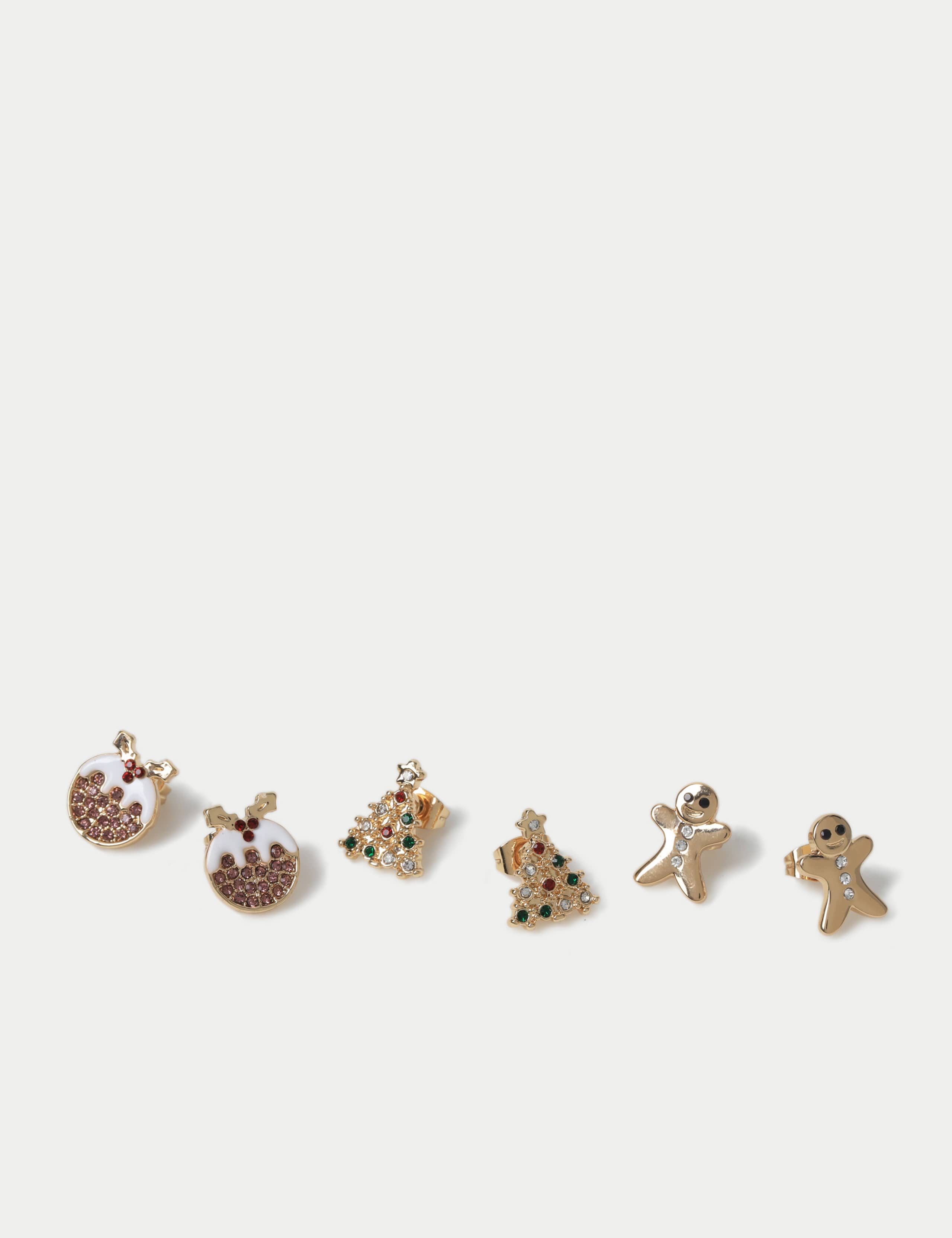 Christmas Novelty 3 Pack Stud Earrings 2 of 2