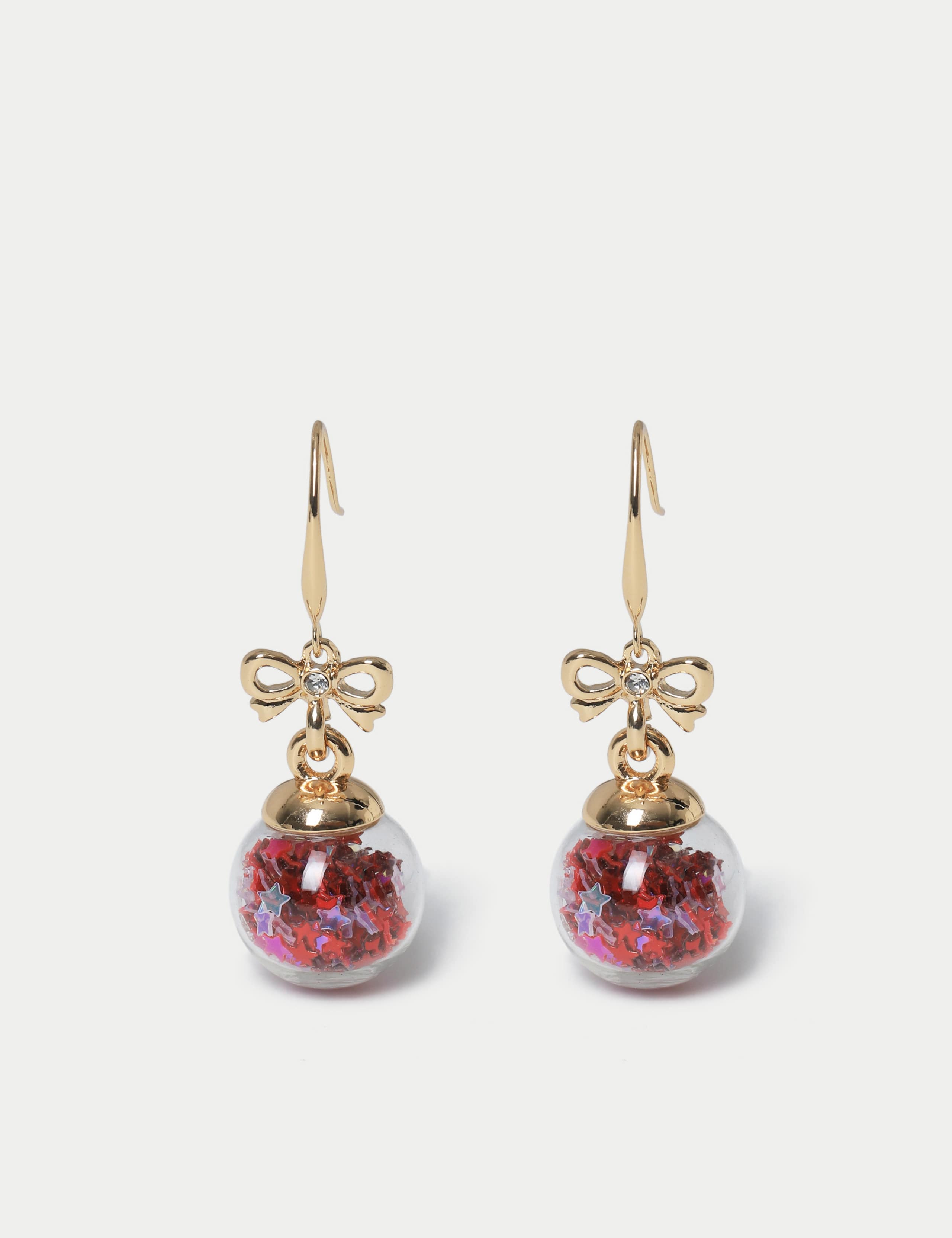 Christmas Bauble Drop Earrings 1 of 2