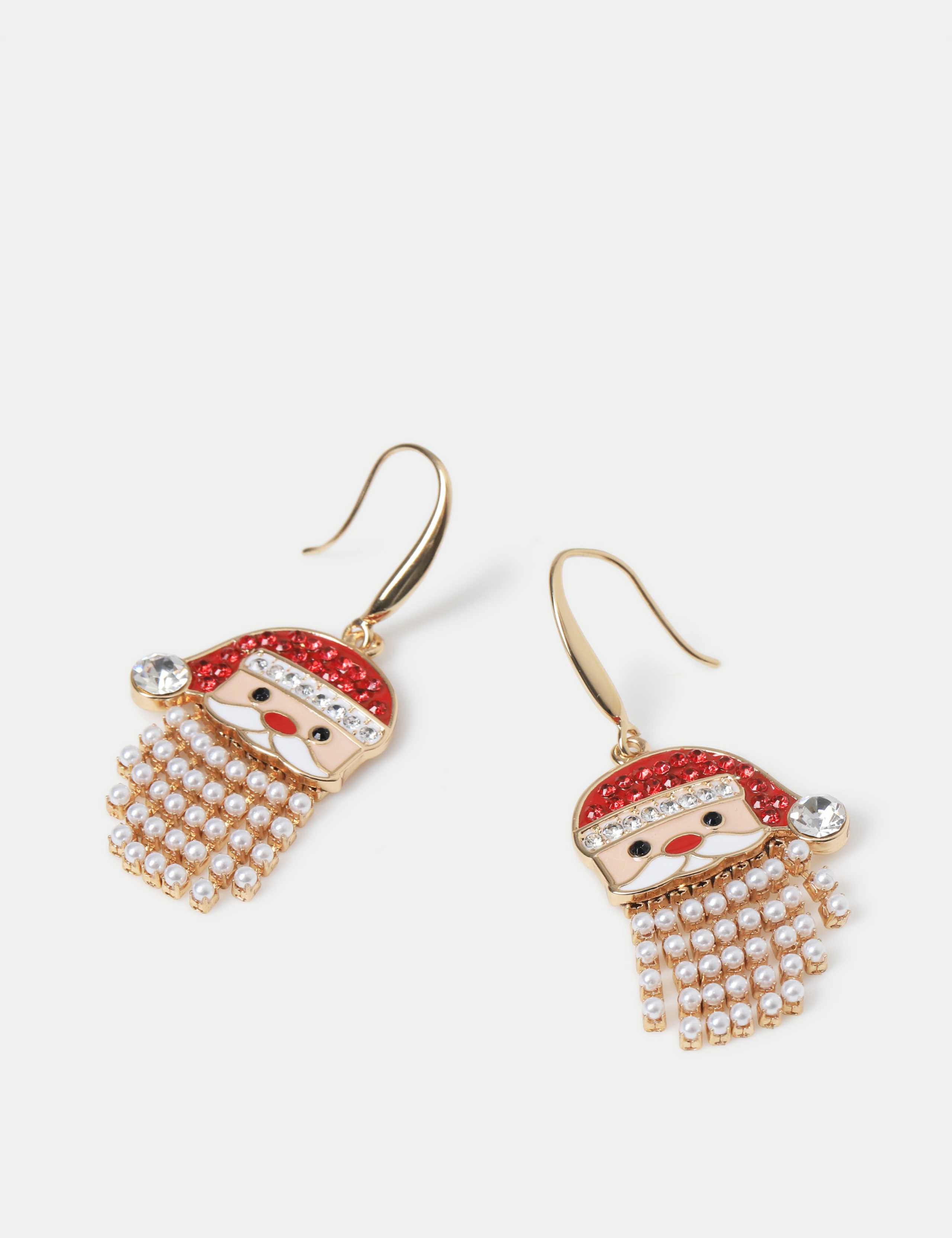 Christmas Cup chain Santa Drop Earrings 2 of 2