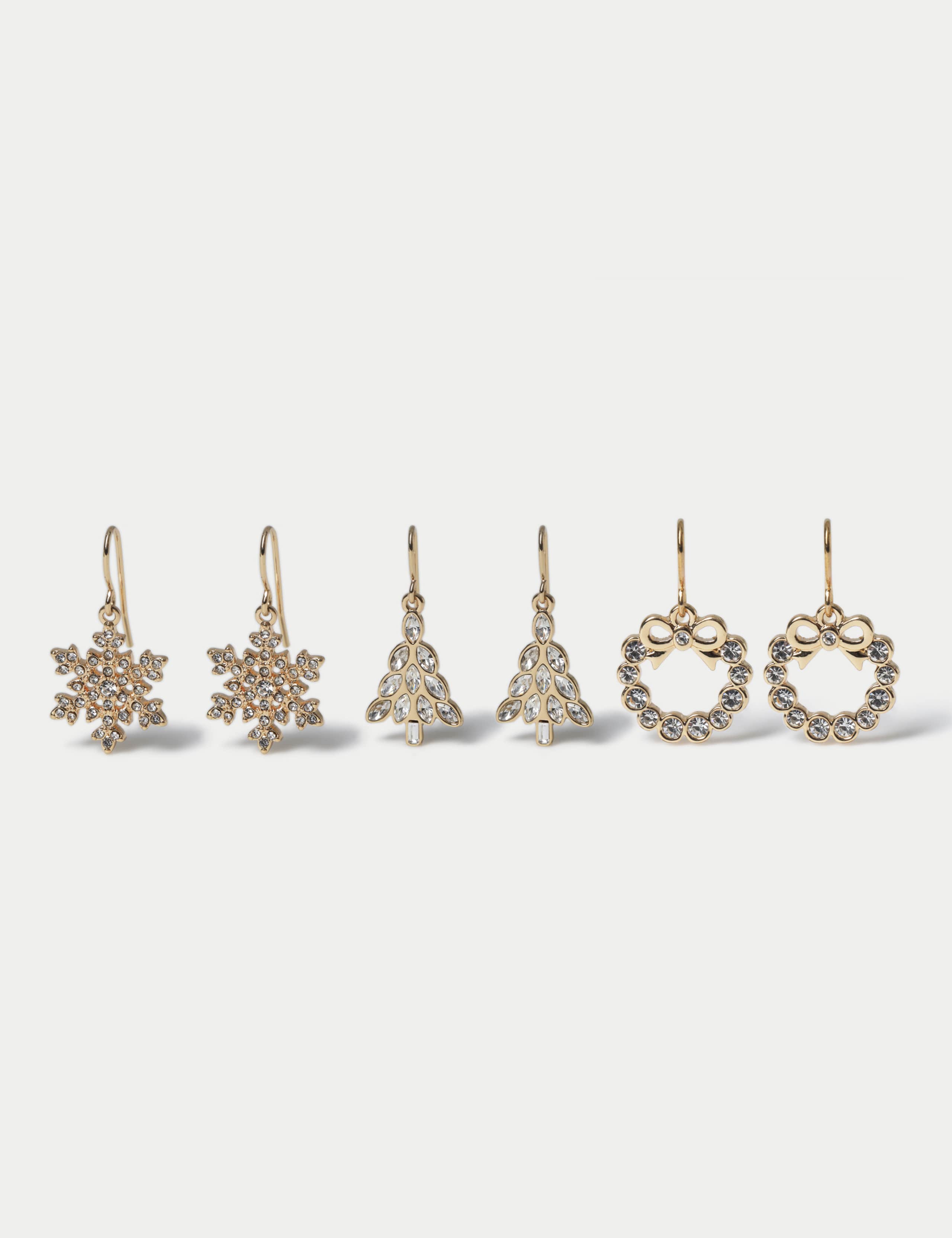 Christmas Classy 3 Pack Drop Earrings 1 of 2