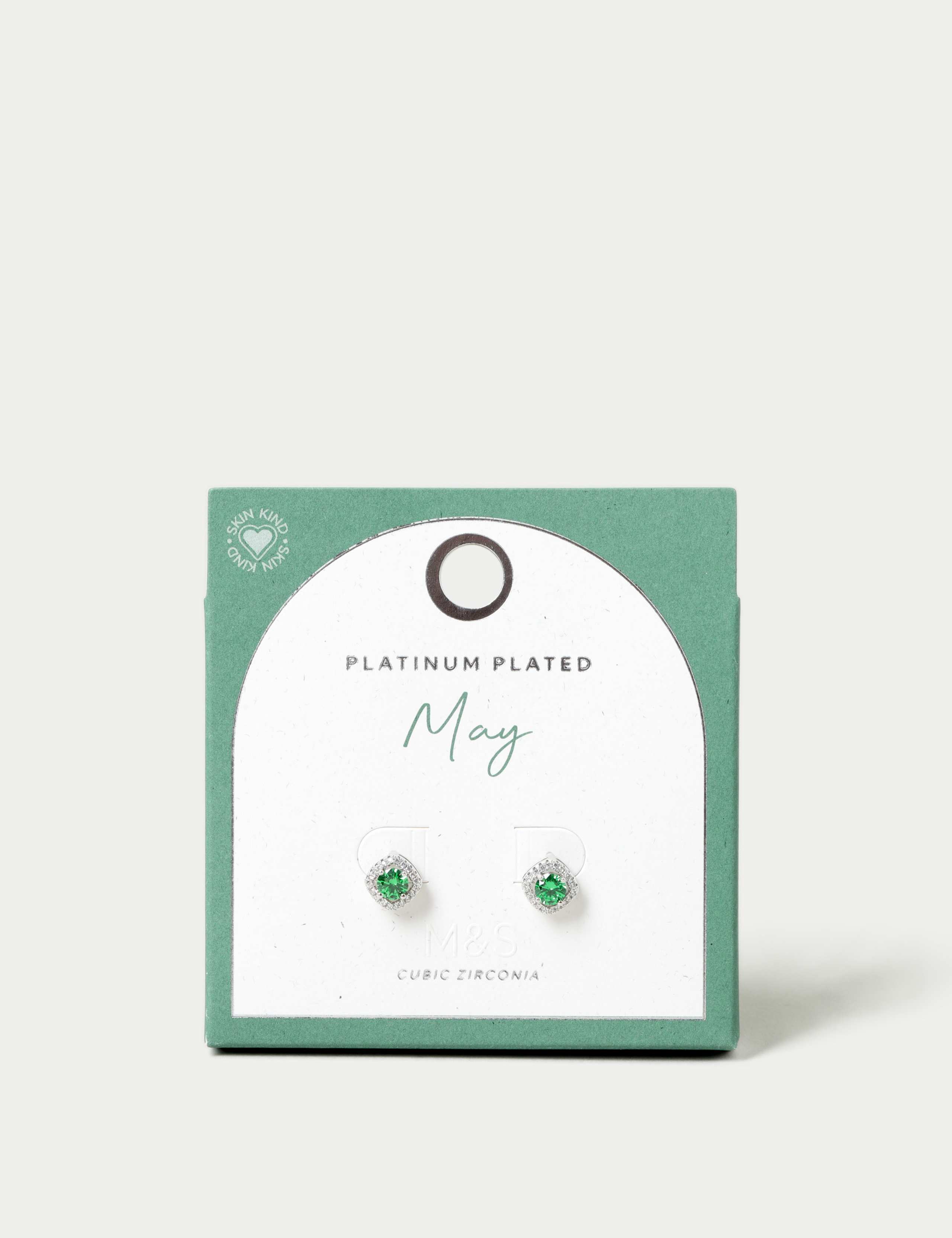Platinum Plated May Stud Earrings 1 of 3