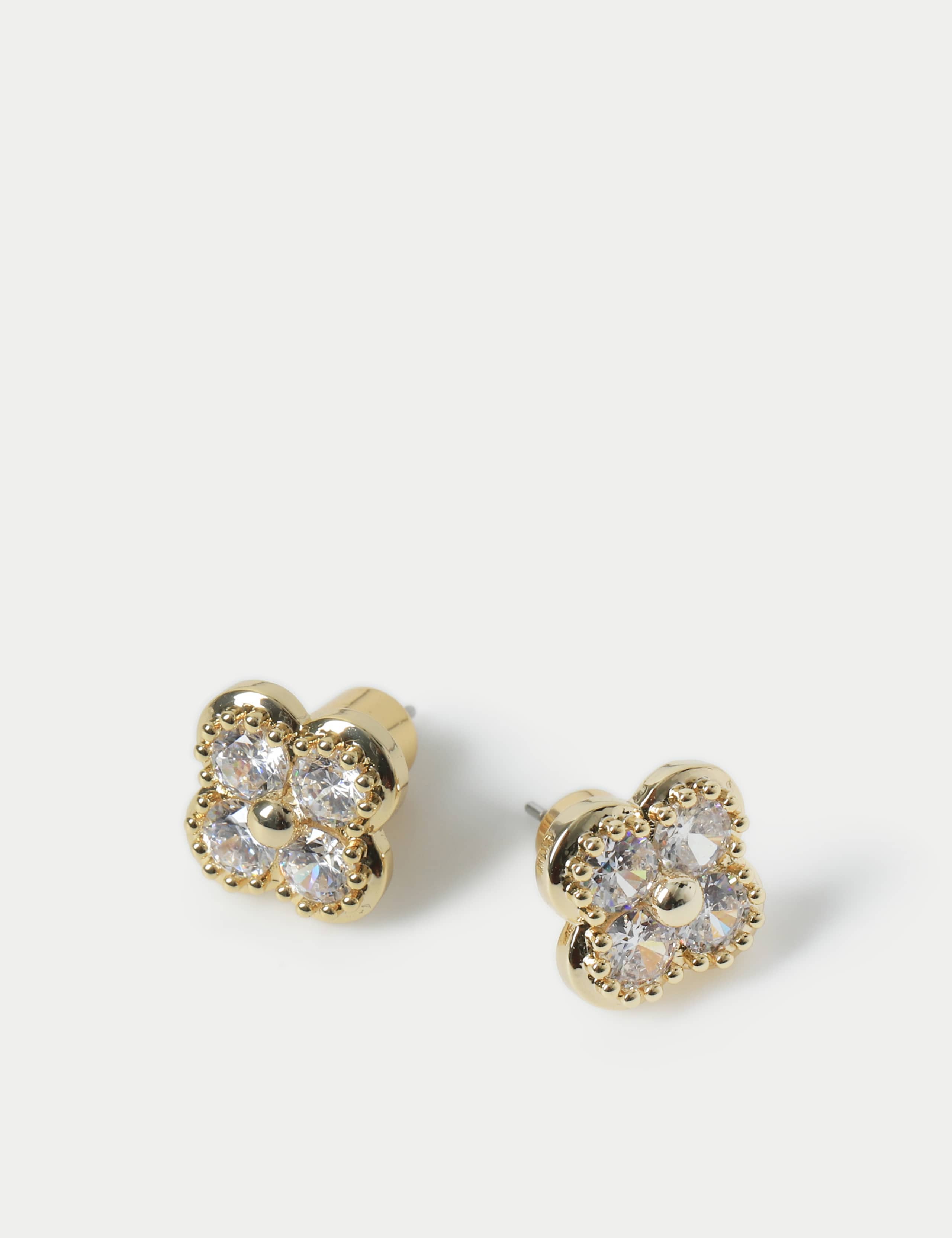 Cubic Zirconia Flower Stud 2 of 2