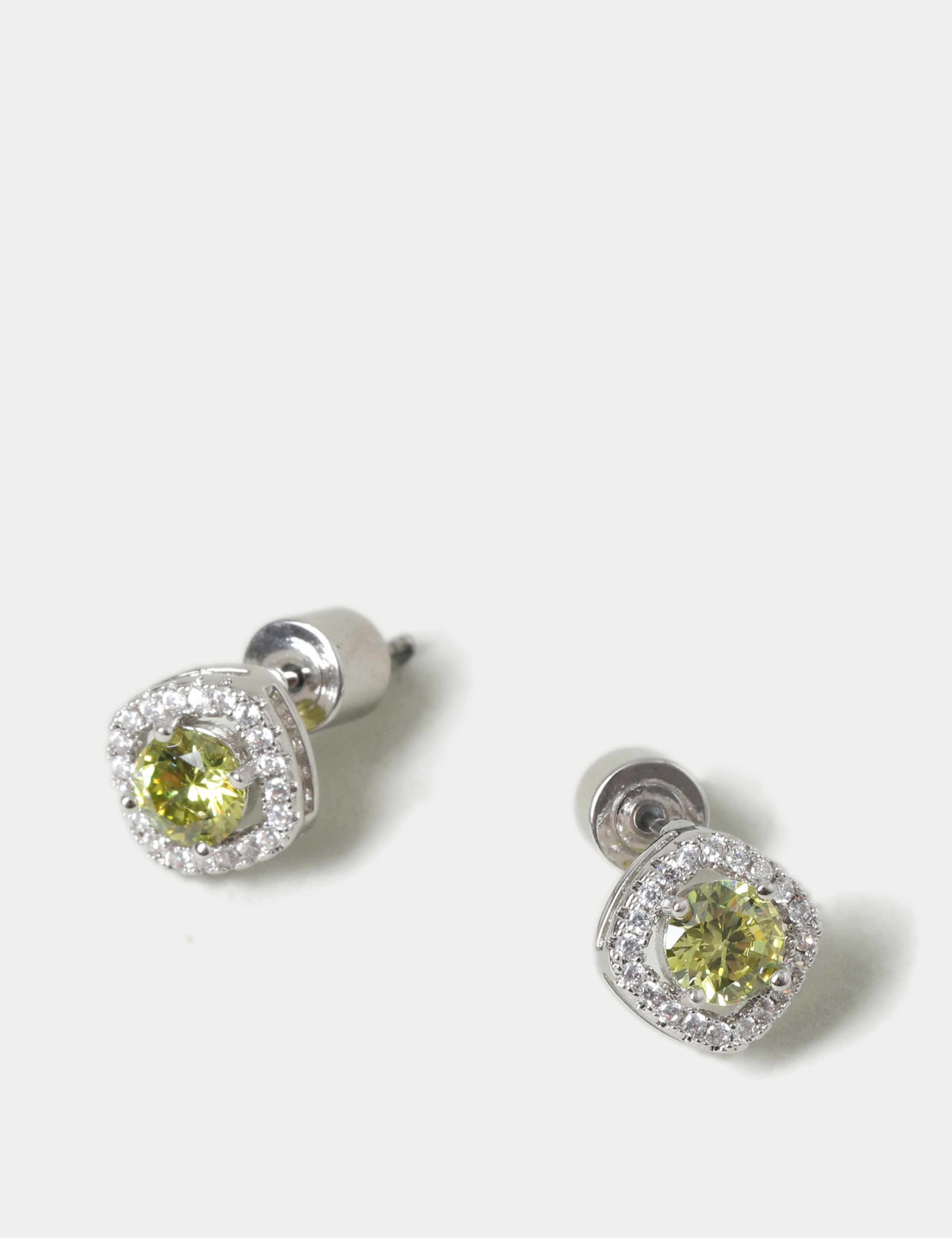 Platinum Plated June Stud Earrings 2 of 3