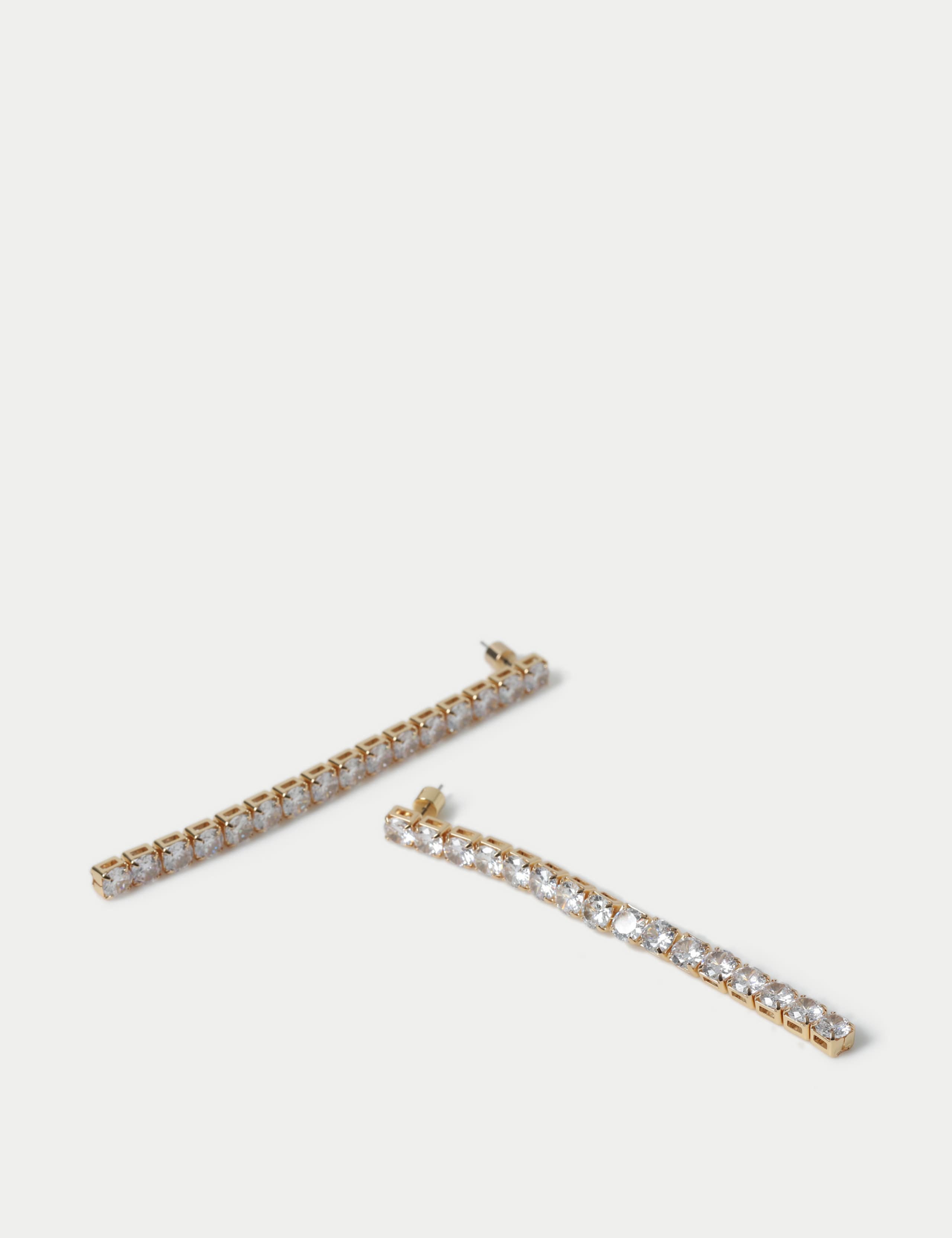 Cubic Zirconia Tennis Drop Earring 2 of 2