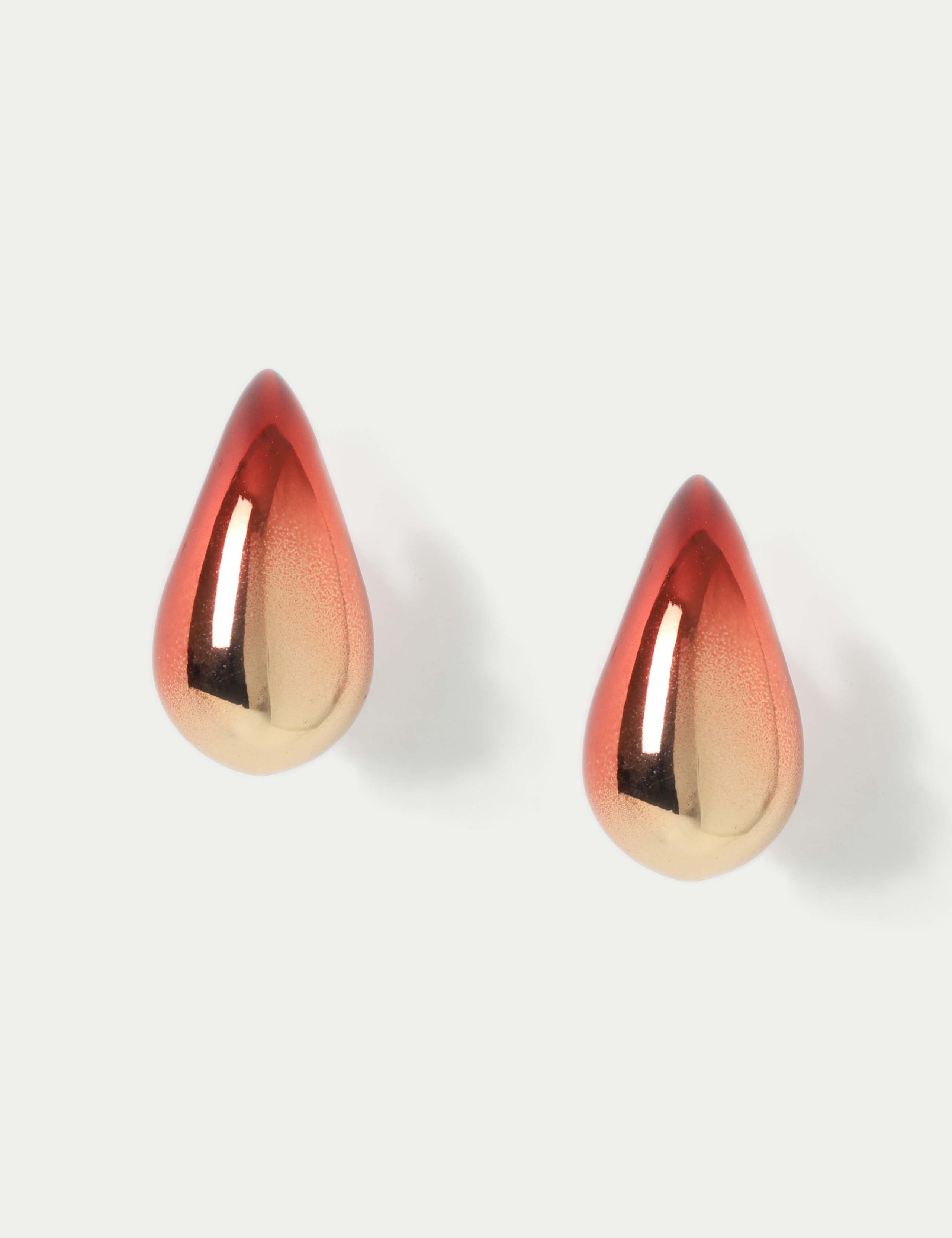 Two Tone Ombre Dome Stud Earring 1 of 3
