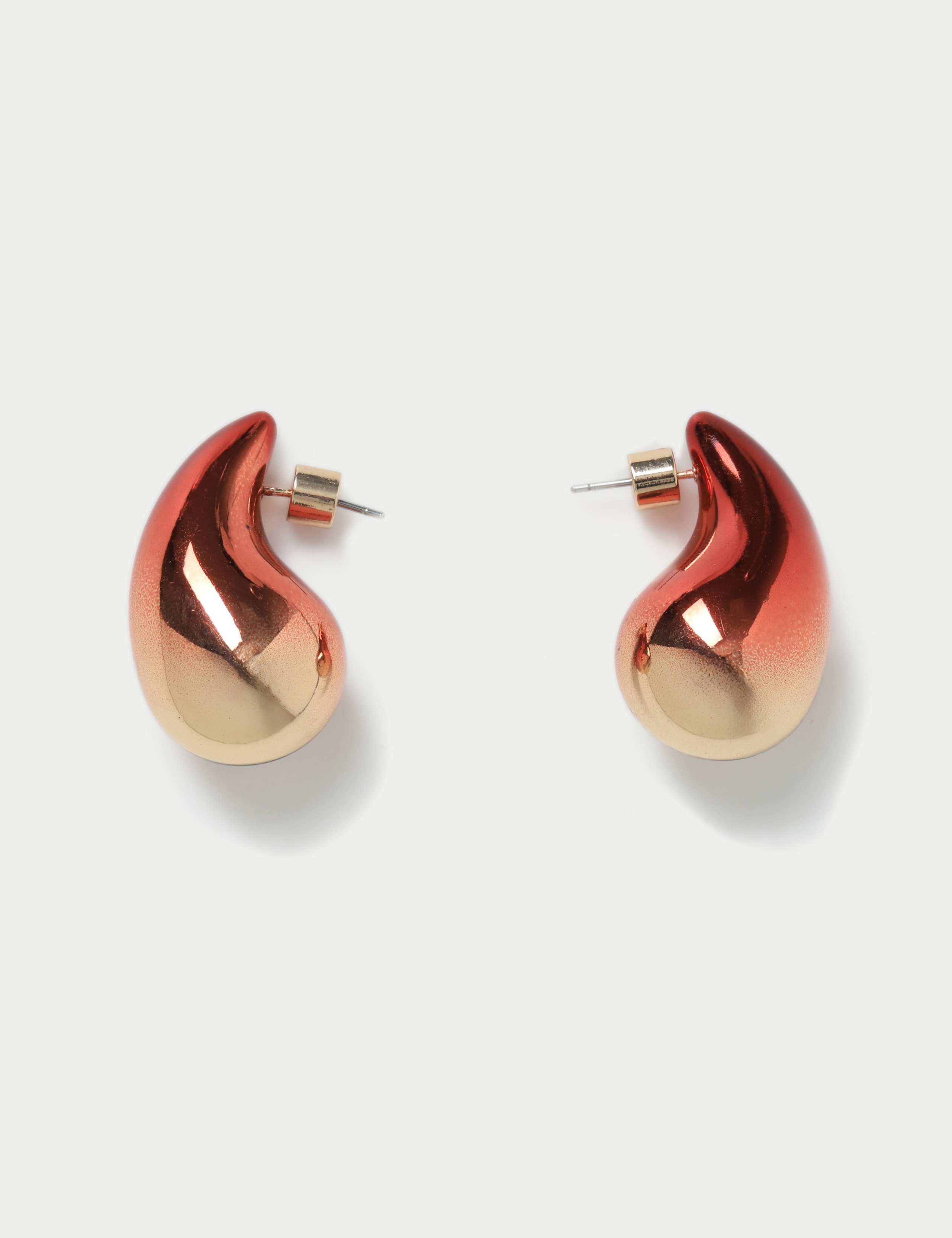 Two Tone Ombre Dome Stud Earring 2 of 3