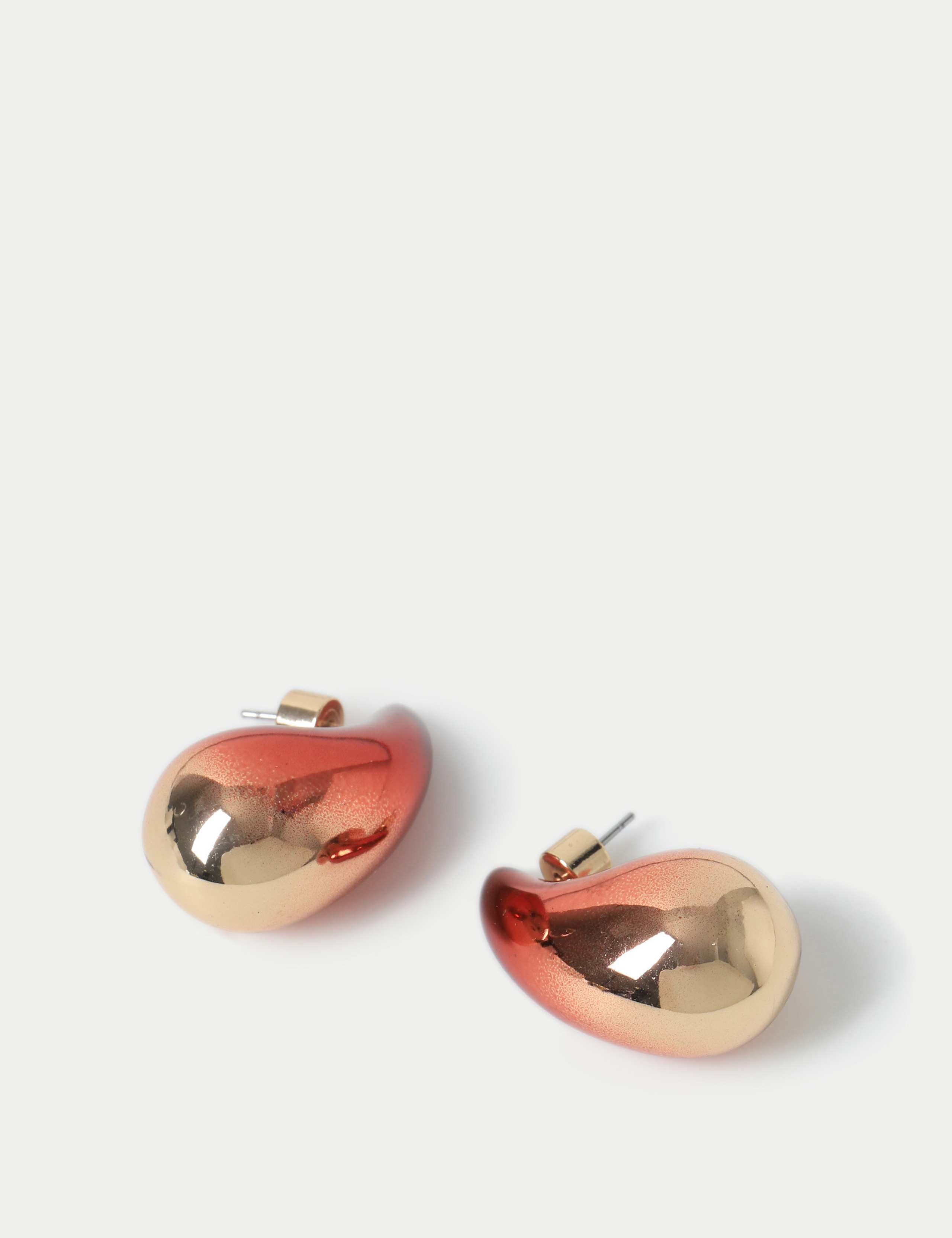Two Tone Ombre Dome Stud Earring 3 of 3