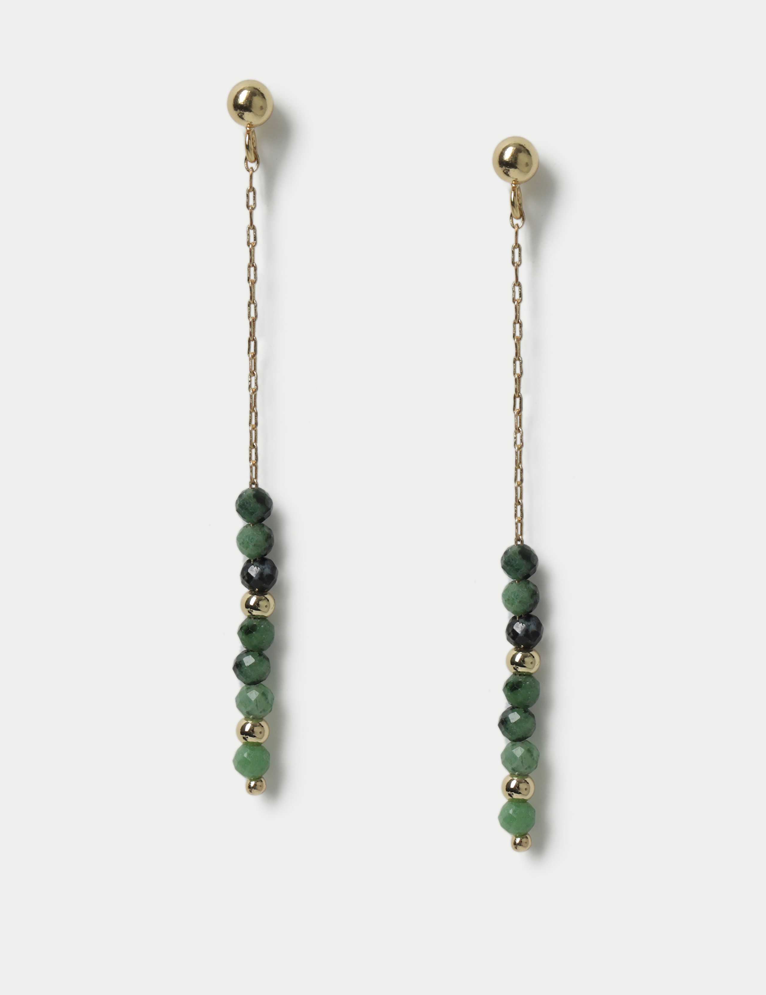 Semi Precious Skinny Drop Earrings 1 of 3