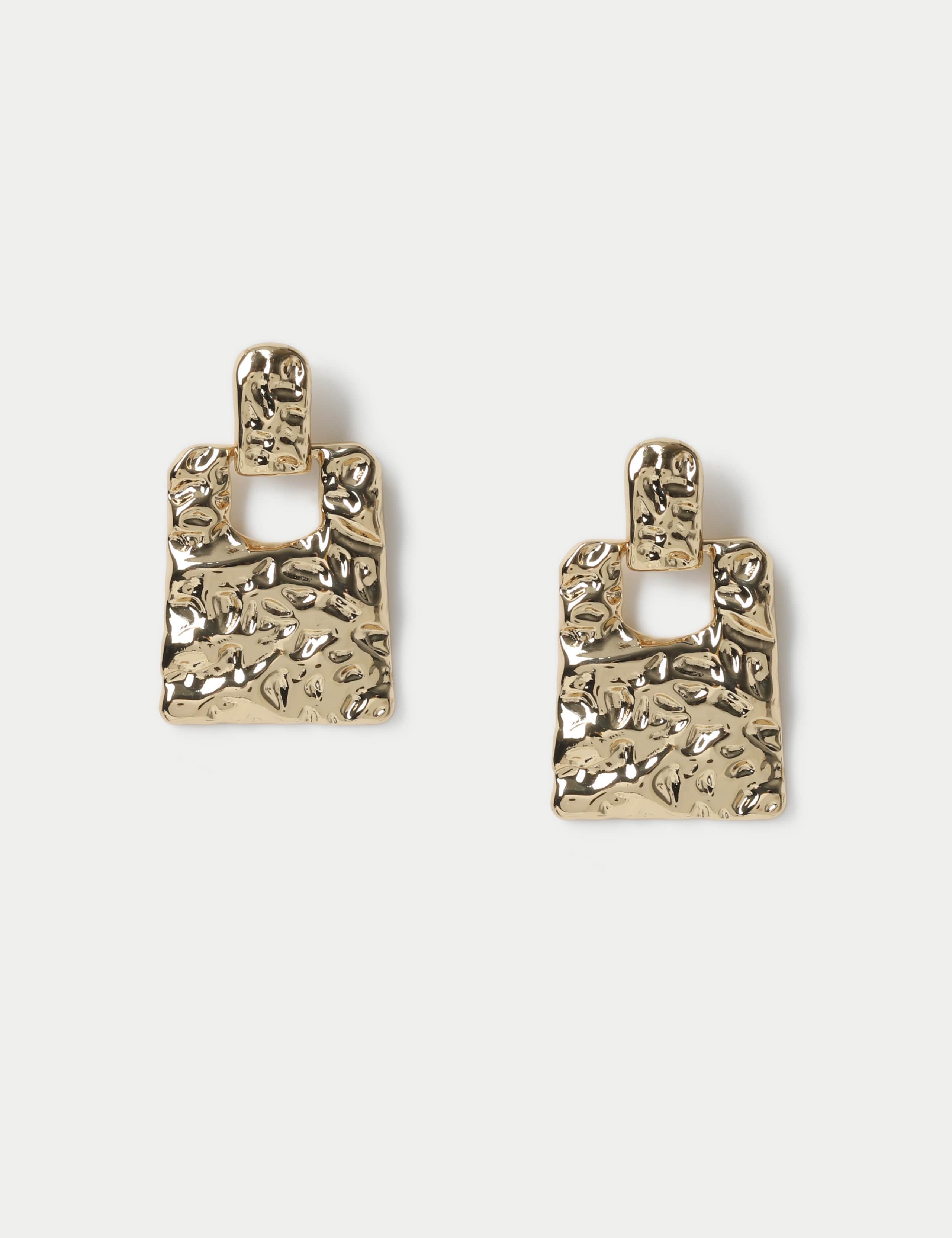 Rectangular Textured Drop Earrings 1 of 2