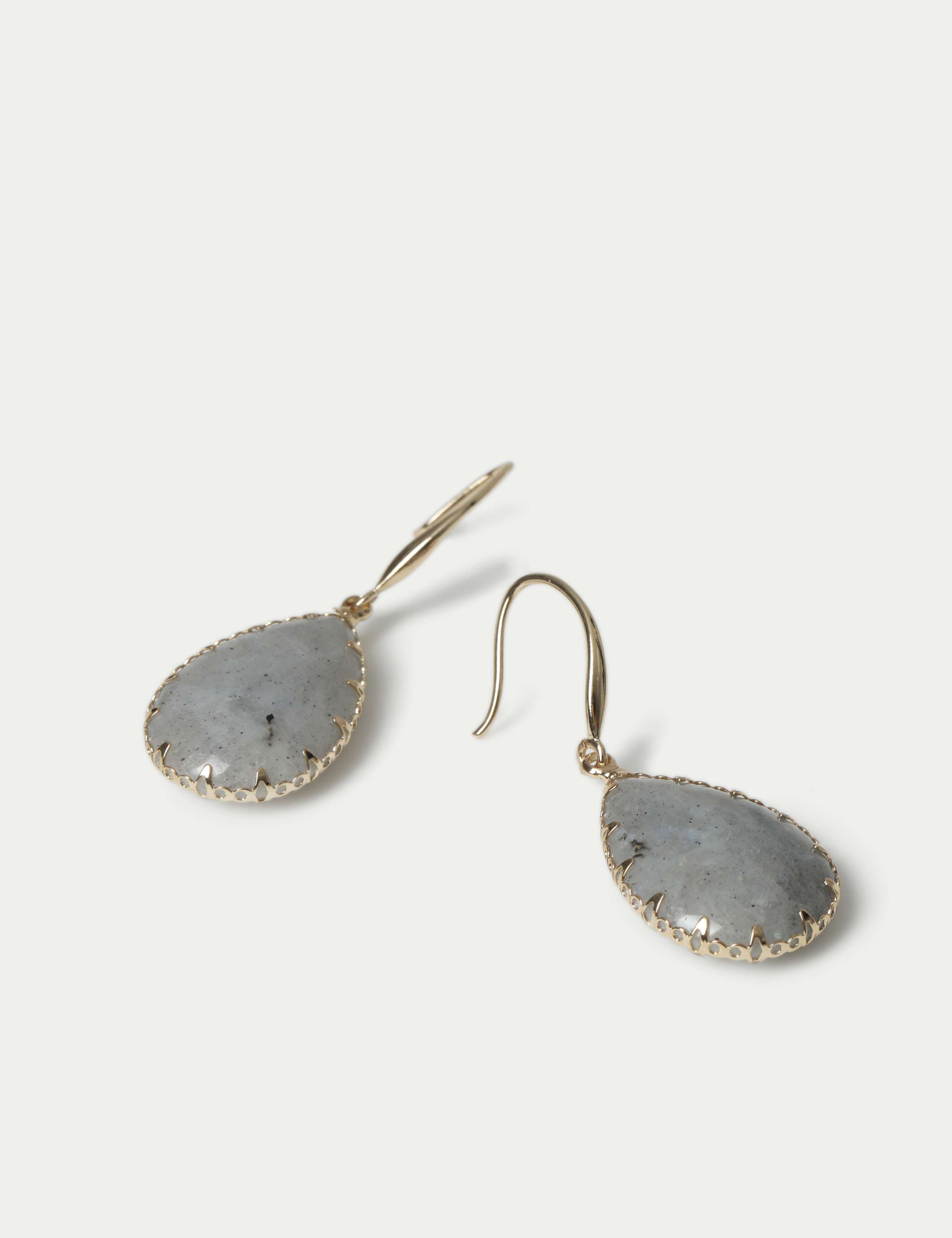 Semi Precious Stone Drop Detail Earrings 2 of 2
