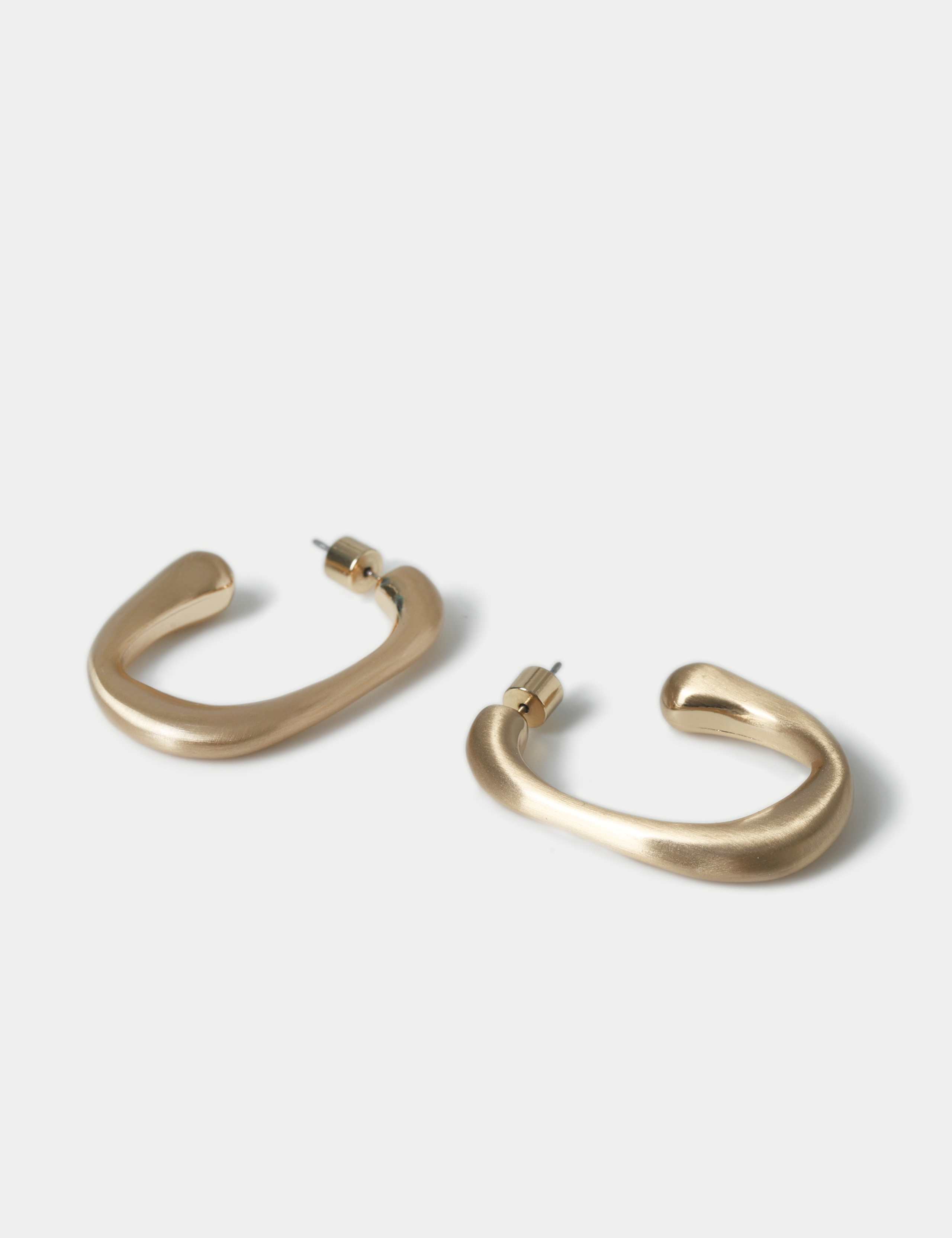 Brushed Hoop Earrings 2 of 2