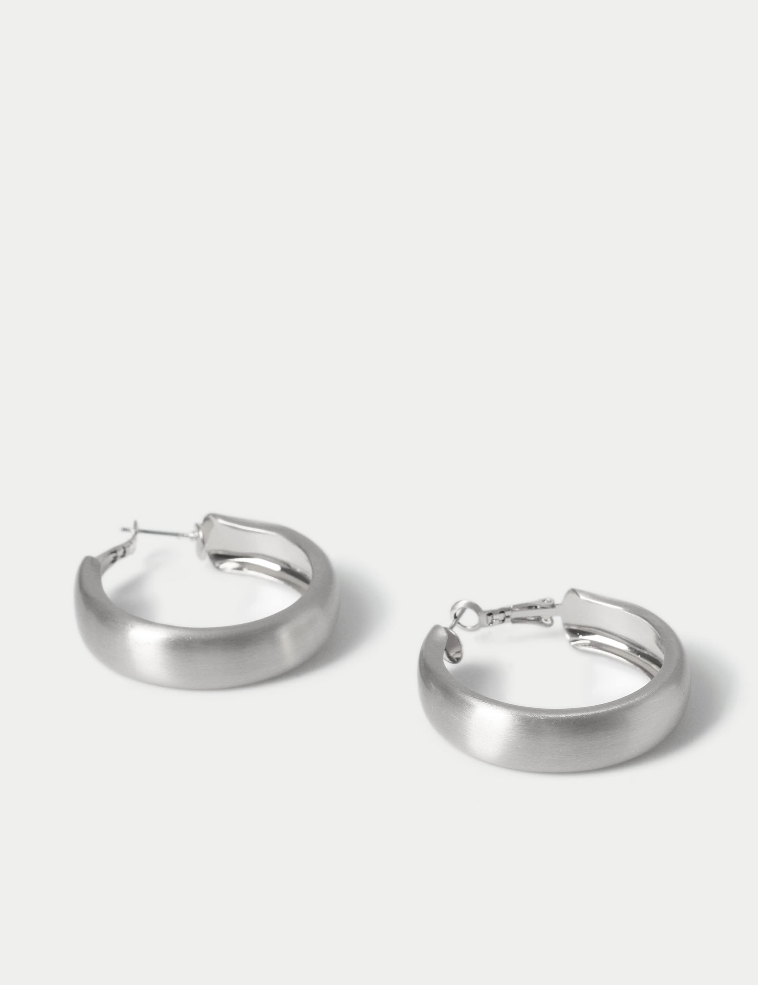 Brushed Hoop Earrings 2 of 2