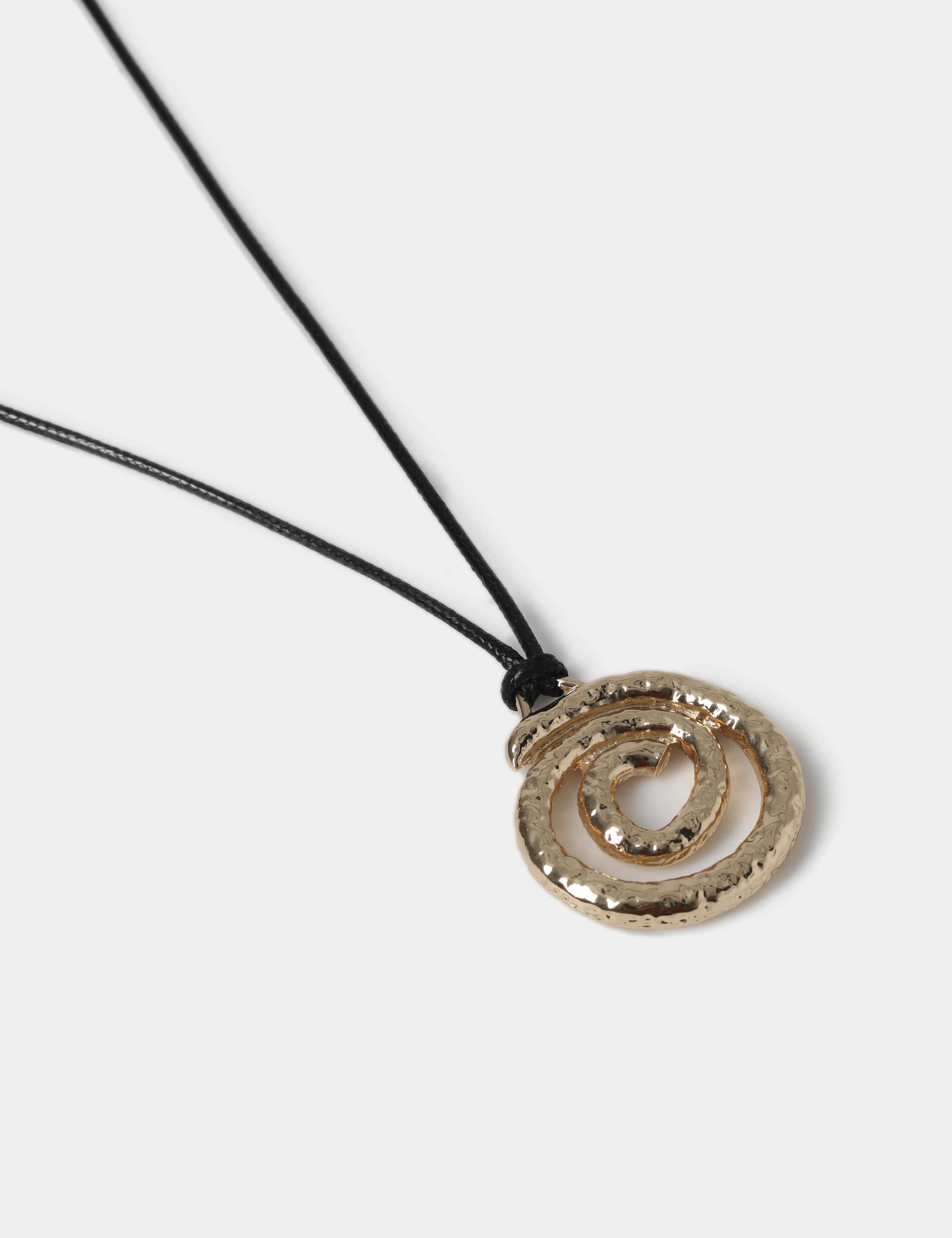 Swirl on Black Cord Pendant Necklace 2 of 2