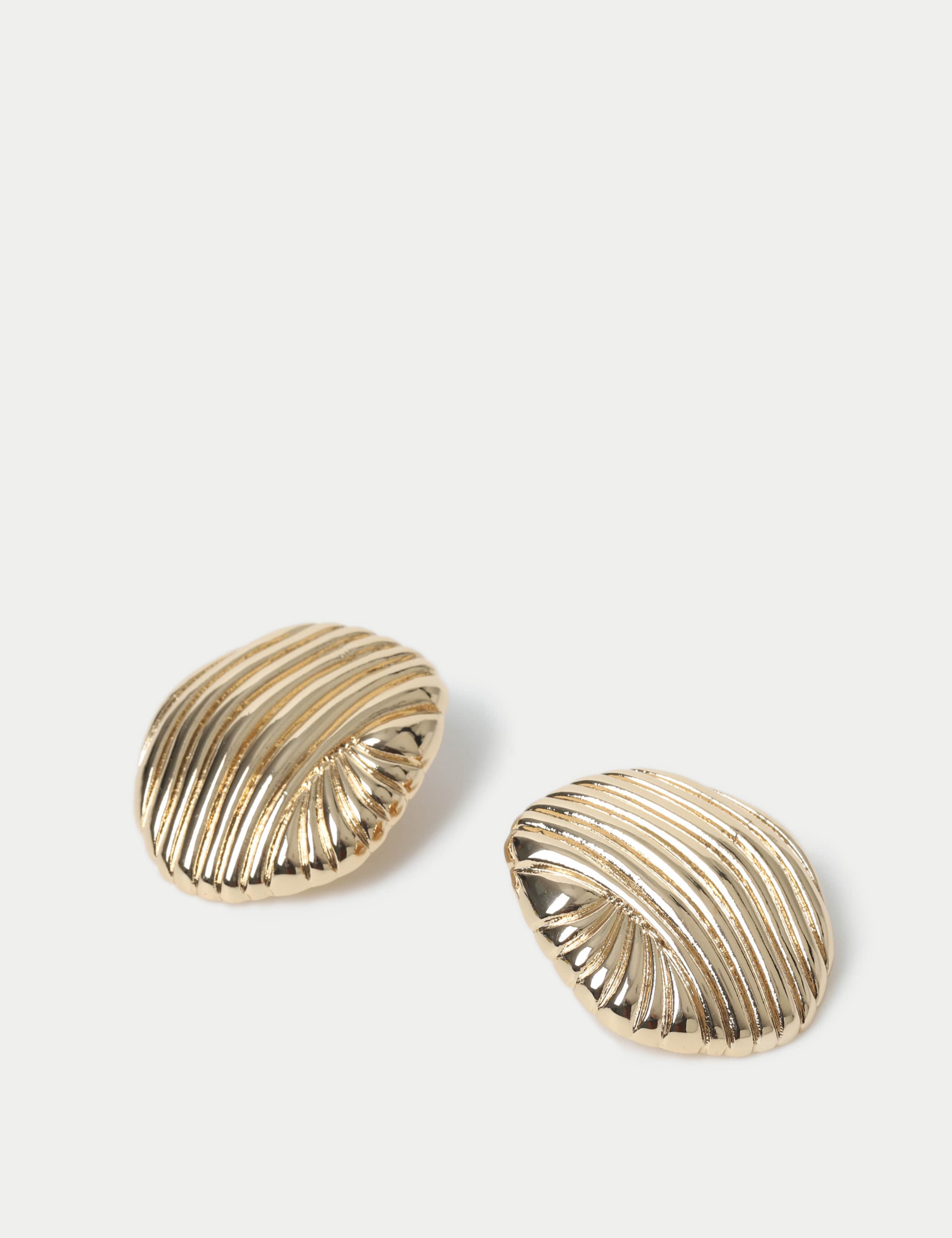 Oversized Irregular Texture Circle Stud Earrings 3 of 3