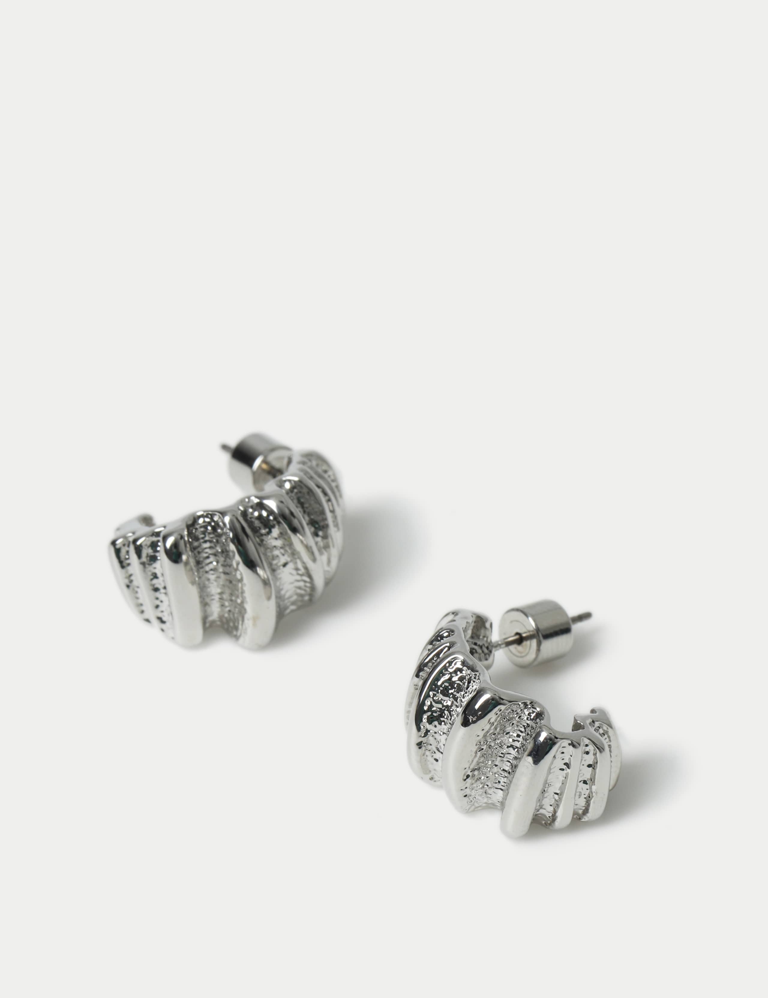 Mini Ridged Textured Hoops 2 of 2