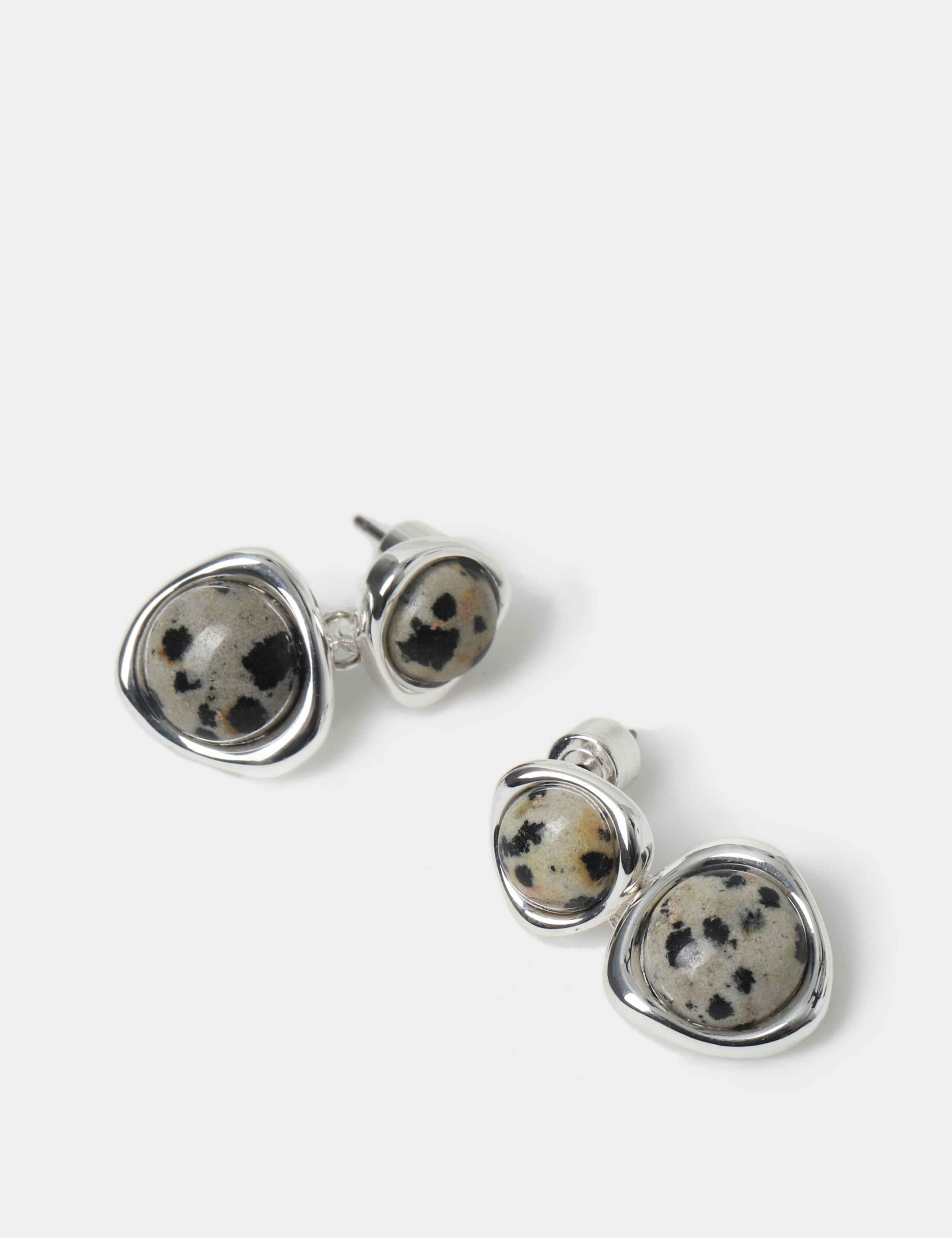 Dalmatian Jasper Micro Drop Earrings 2 of 2