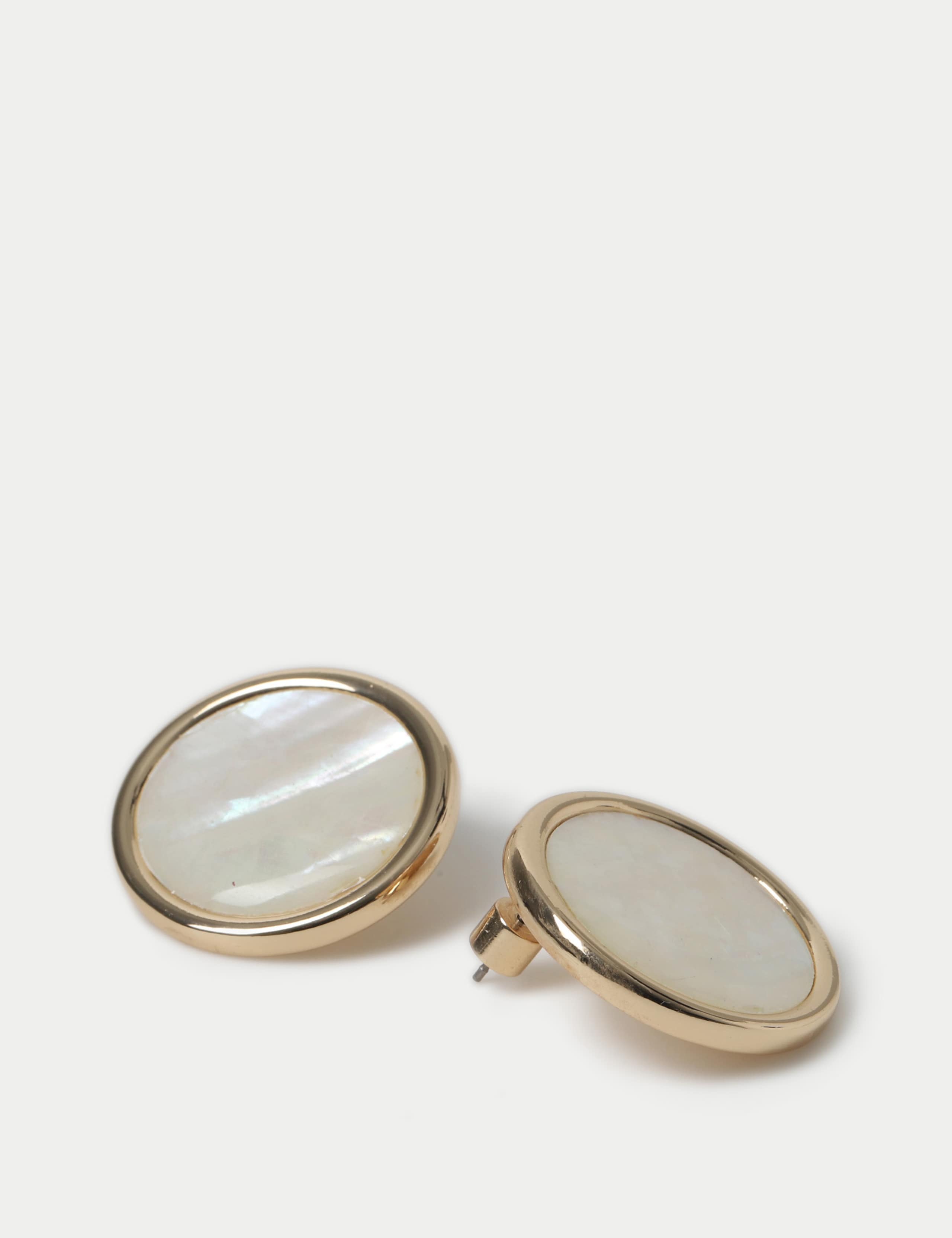 Pearl Effect Stud Earrings 2 of 2