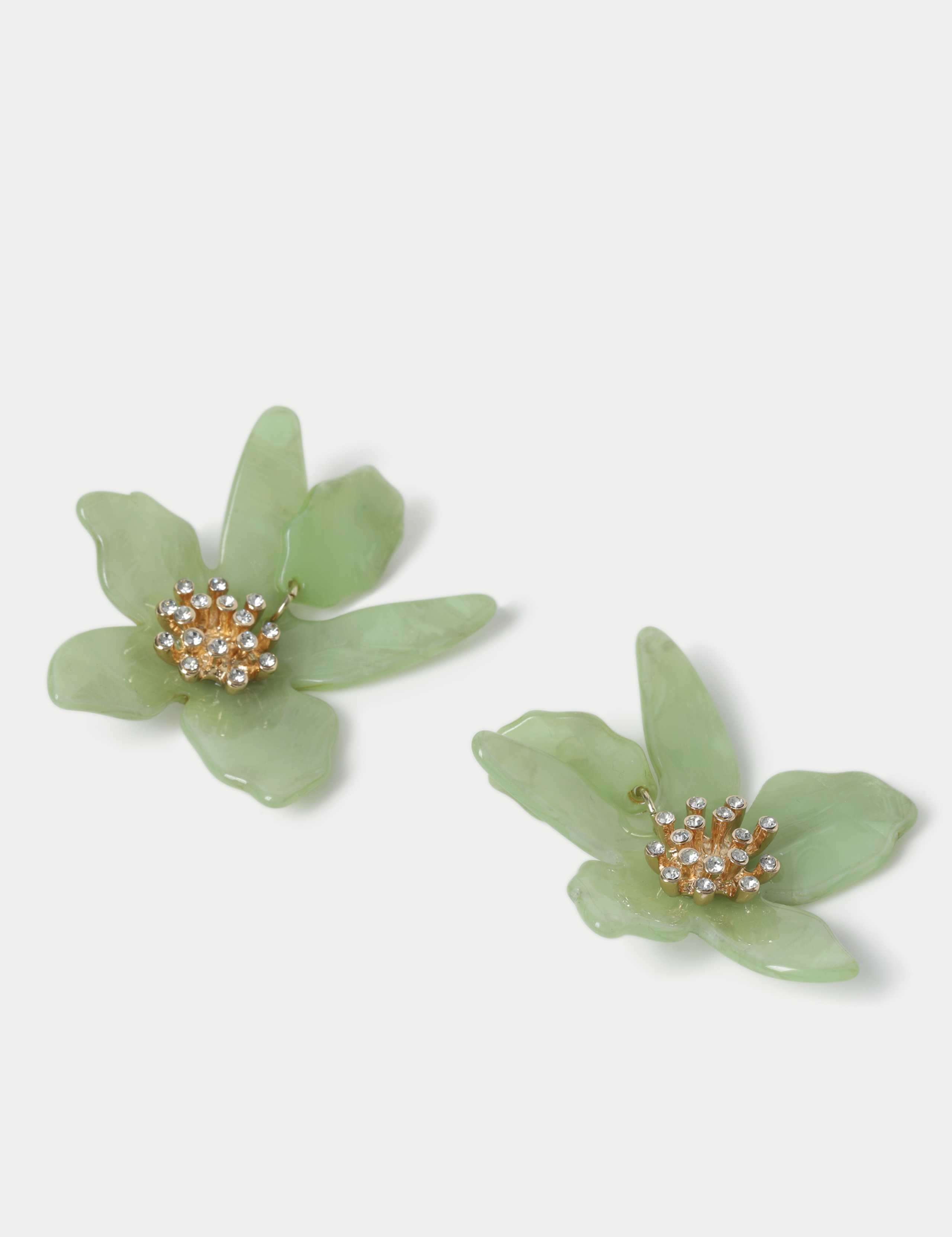 Floral Form Resin Drop Earrings 3 of 3