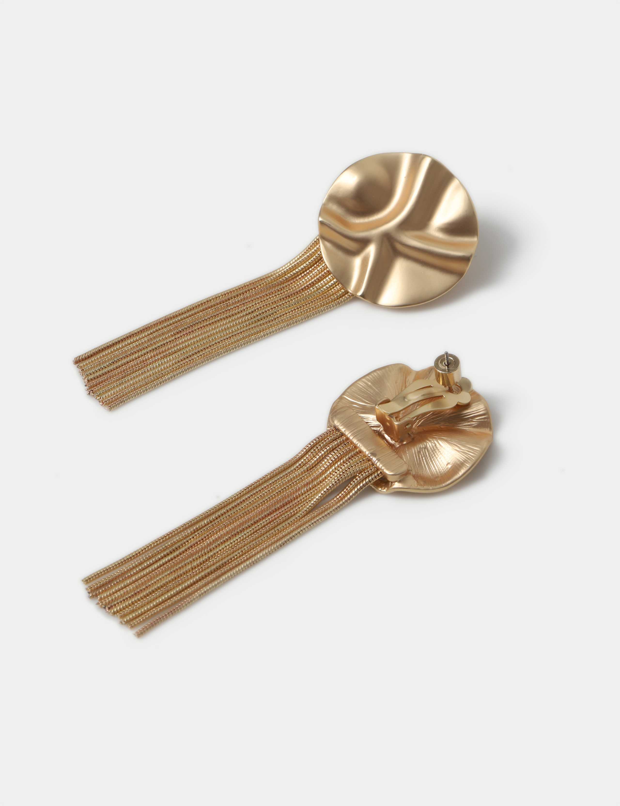 Disc and Tassel Detail Earrings 3 of 3